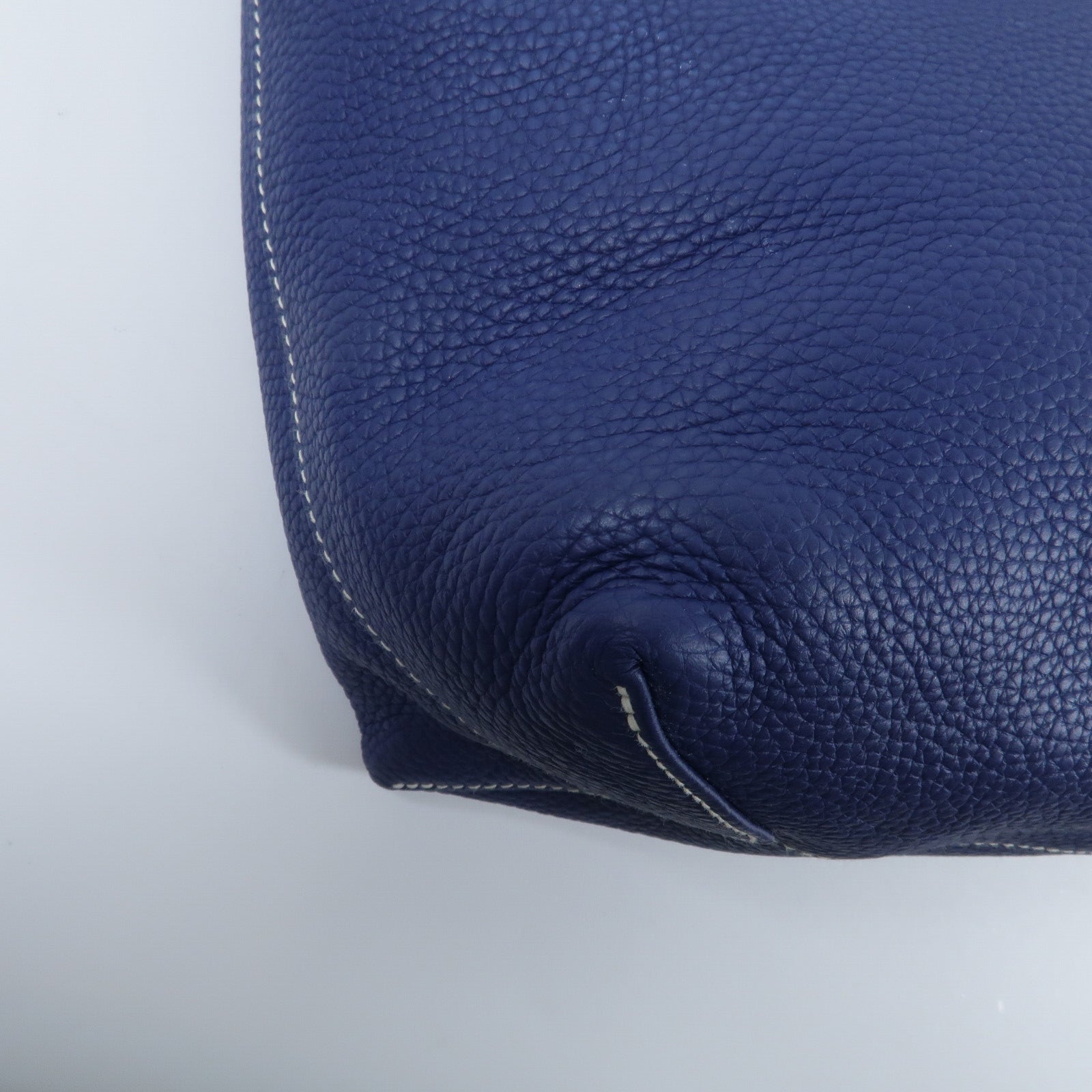 HERMES Clemence皮革Double Sens肩背袋Bleu Nuit/Bleu Izmir