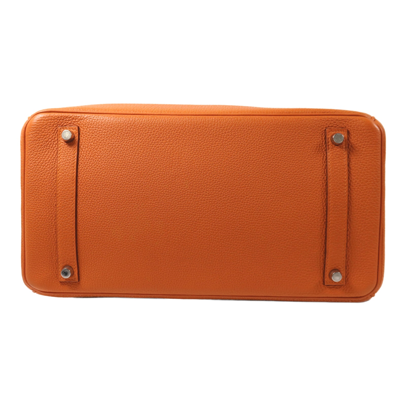 HERMES Togo皮革Birkin 35銀扣手挽袋Orange