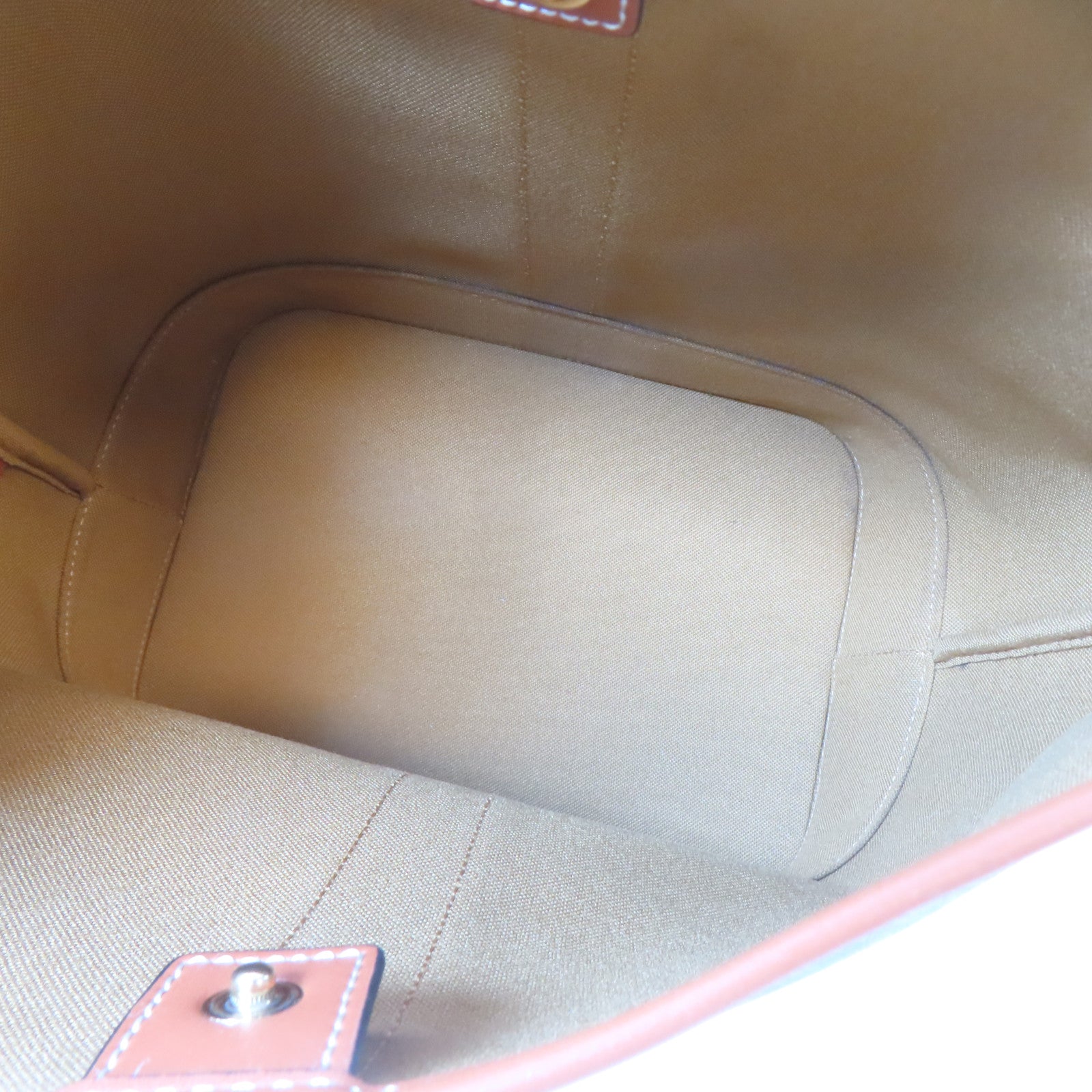 CELINE 塗層帆布Triomphe Bucket MM金扣肩背袋棕色