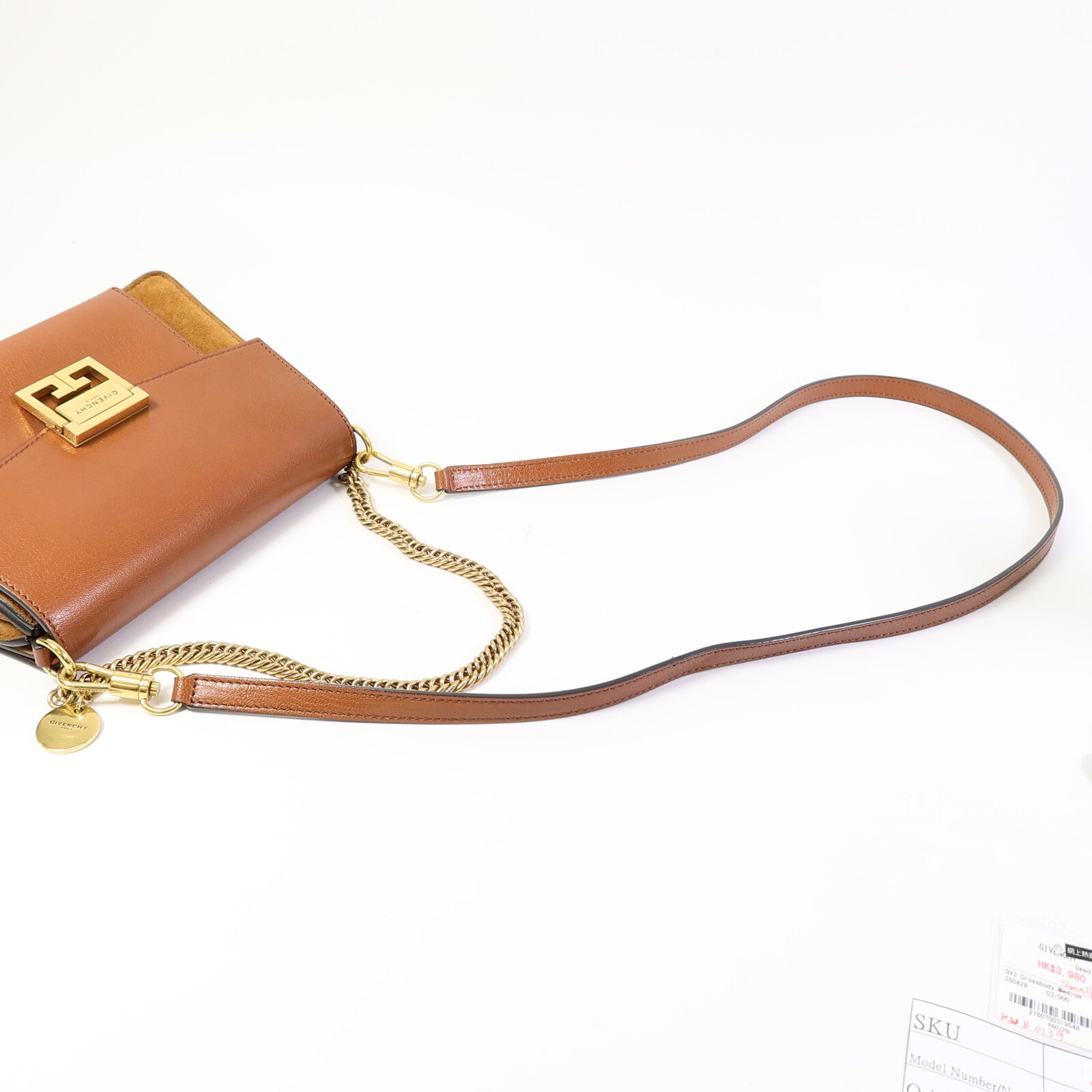 GIVENCHY 山羊皮皮革GV3 Crossbody Small手挽肩背兩用袋