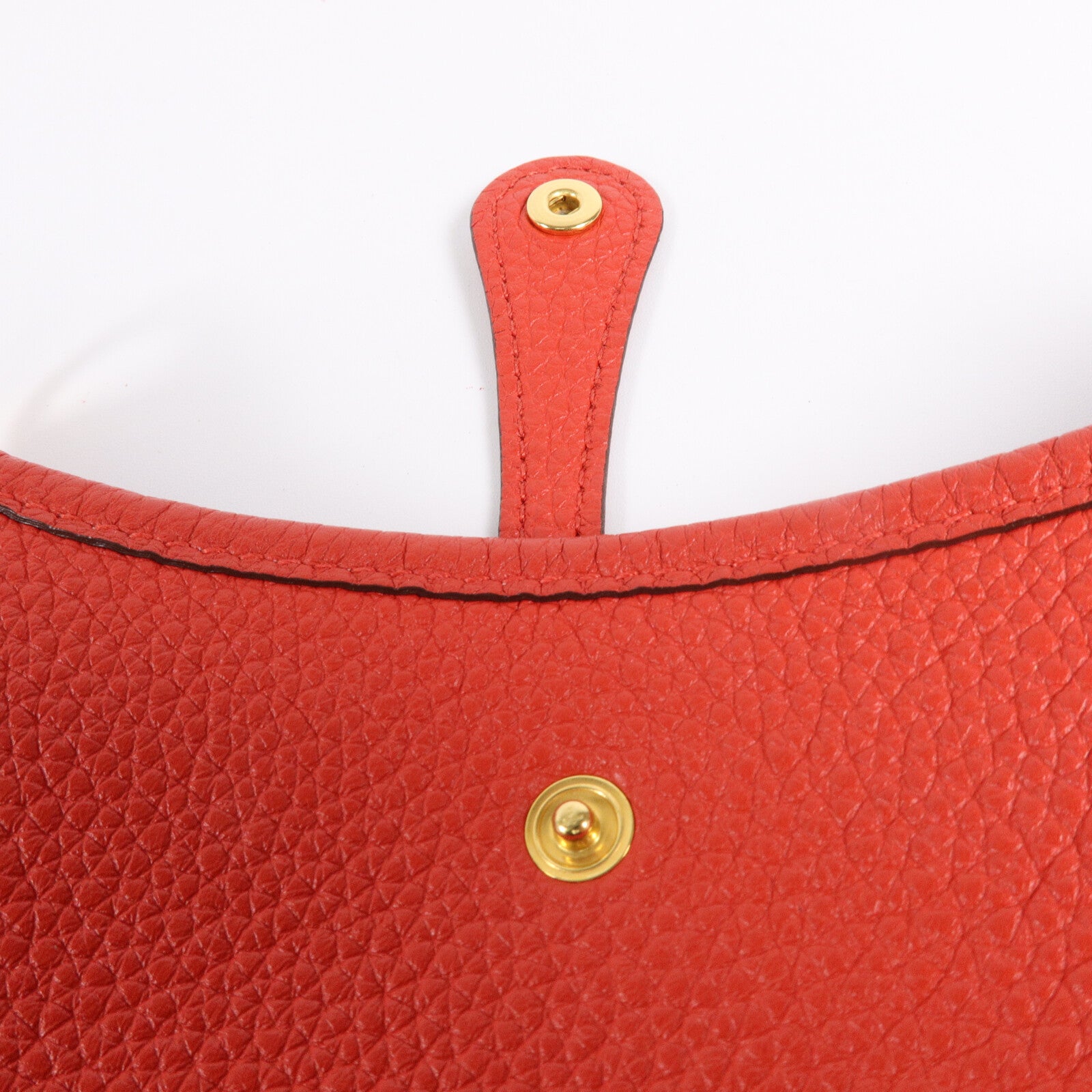 HERMES Clemence皮革Evelyne TPM肩背袋Rouge de Coeur