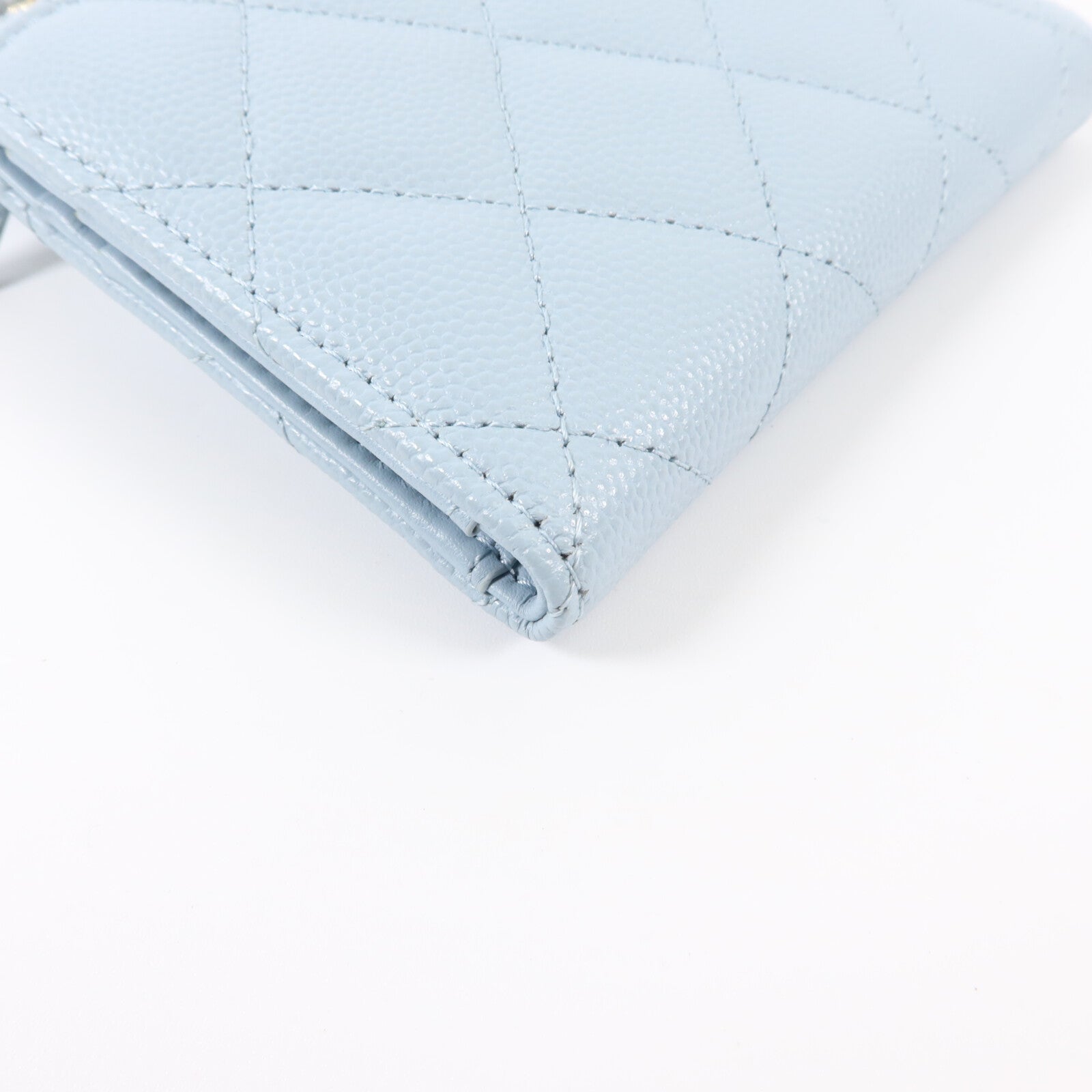 CHANEL 牛皮皮革Classic Small Zipped Wallet金扣錢包