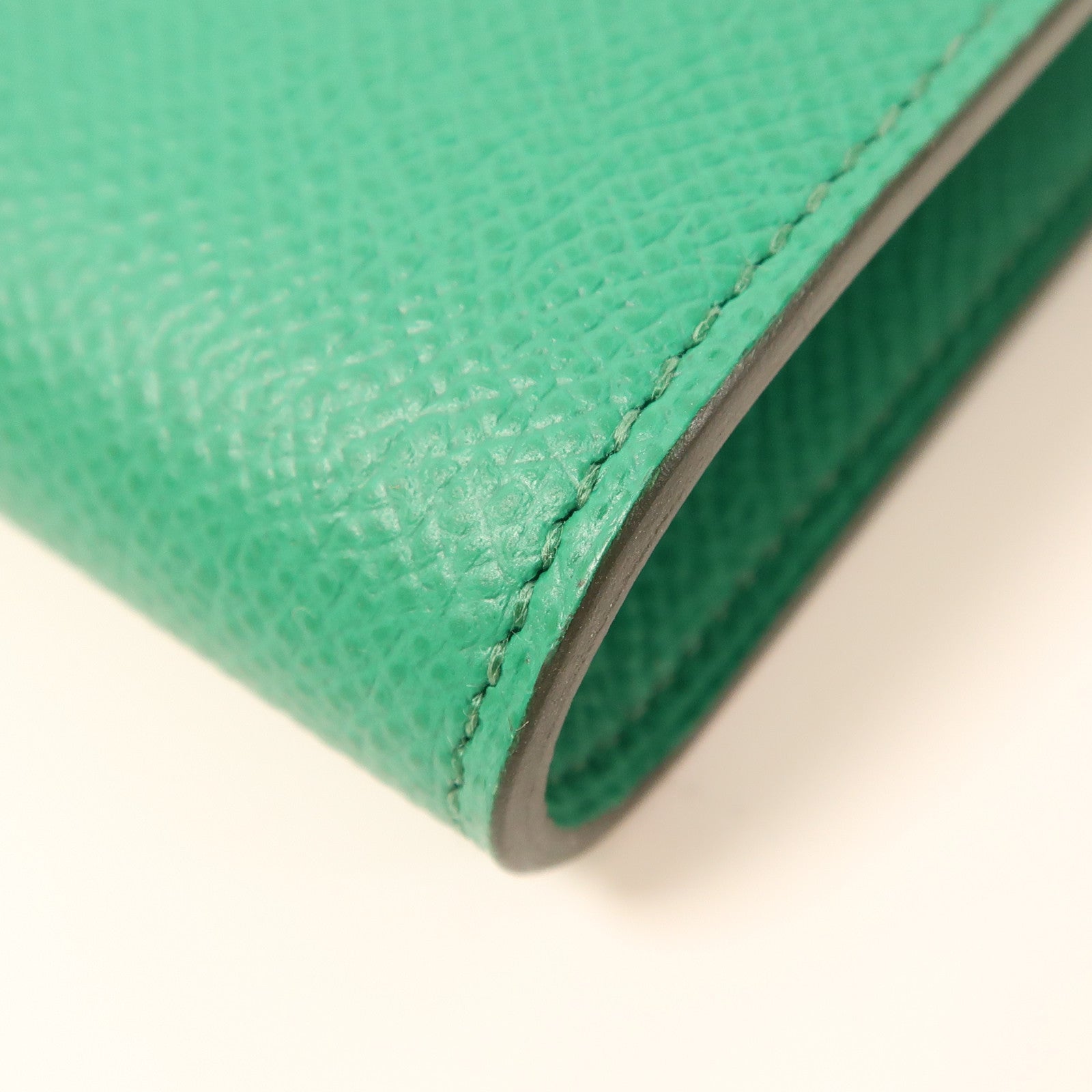 HERMES Epsom/鱷魚皮革Kelly To Go銀扣手挽袋U6 Vert Jade