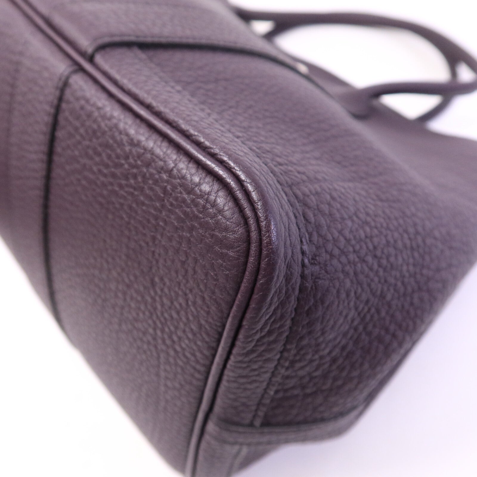 HERMES Negonda皮革Garden Party PM手挽袋Aubergine