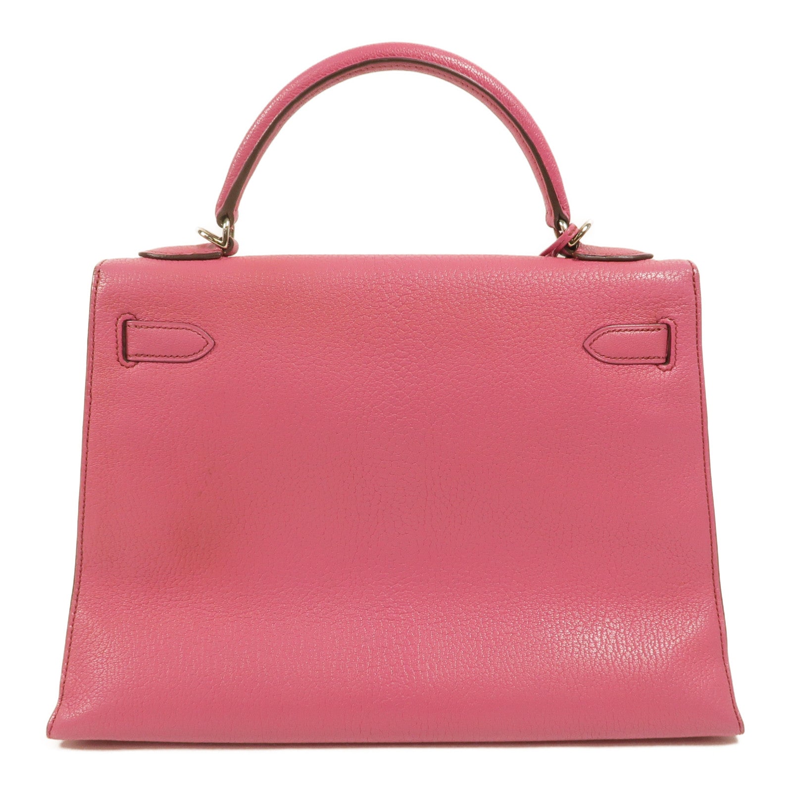 HERMES Chevre皮革Kelly 32手挽肩背兩用袋Fuchsia
