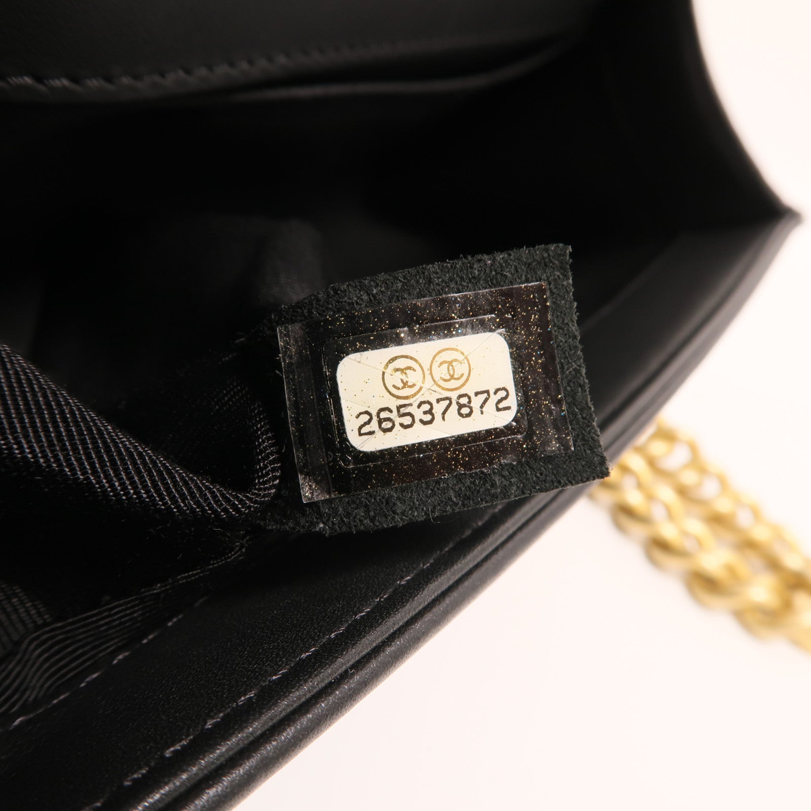 CHANEL 牛皮皮革Boy 20金扣鏈帶肩背袋