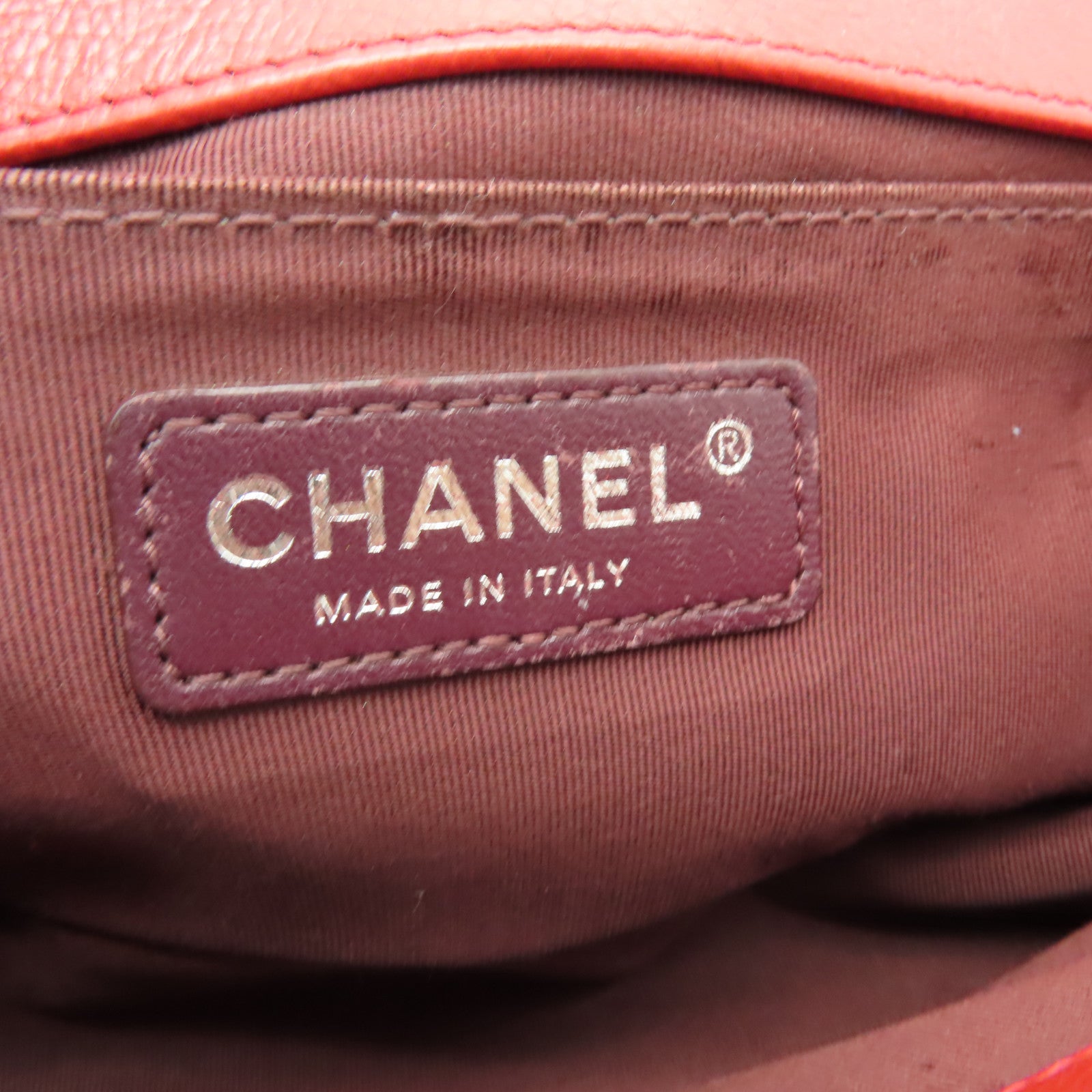 CHANEL 【清倉大減價】菱格牛皮皮革Boy Chanel 20cm銀扣鏈帶肩背袋紅色