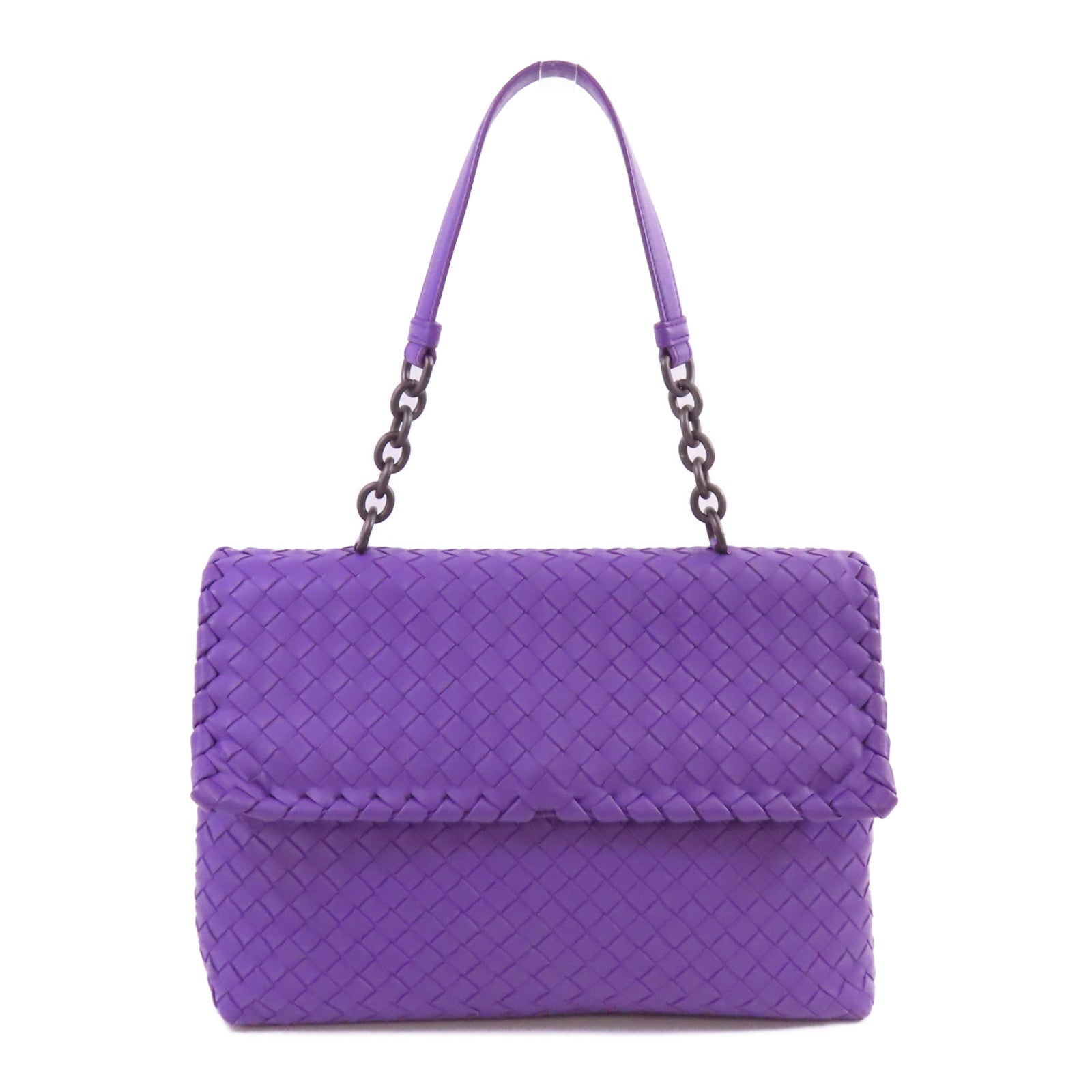 BOTTEGA VENETA 織紋皮革Olimpia鏈帶手挽袋