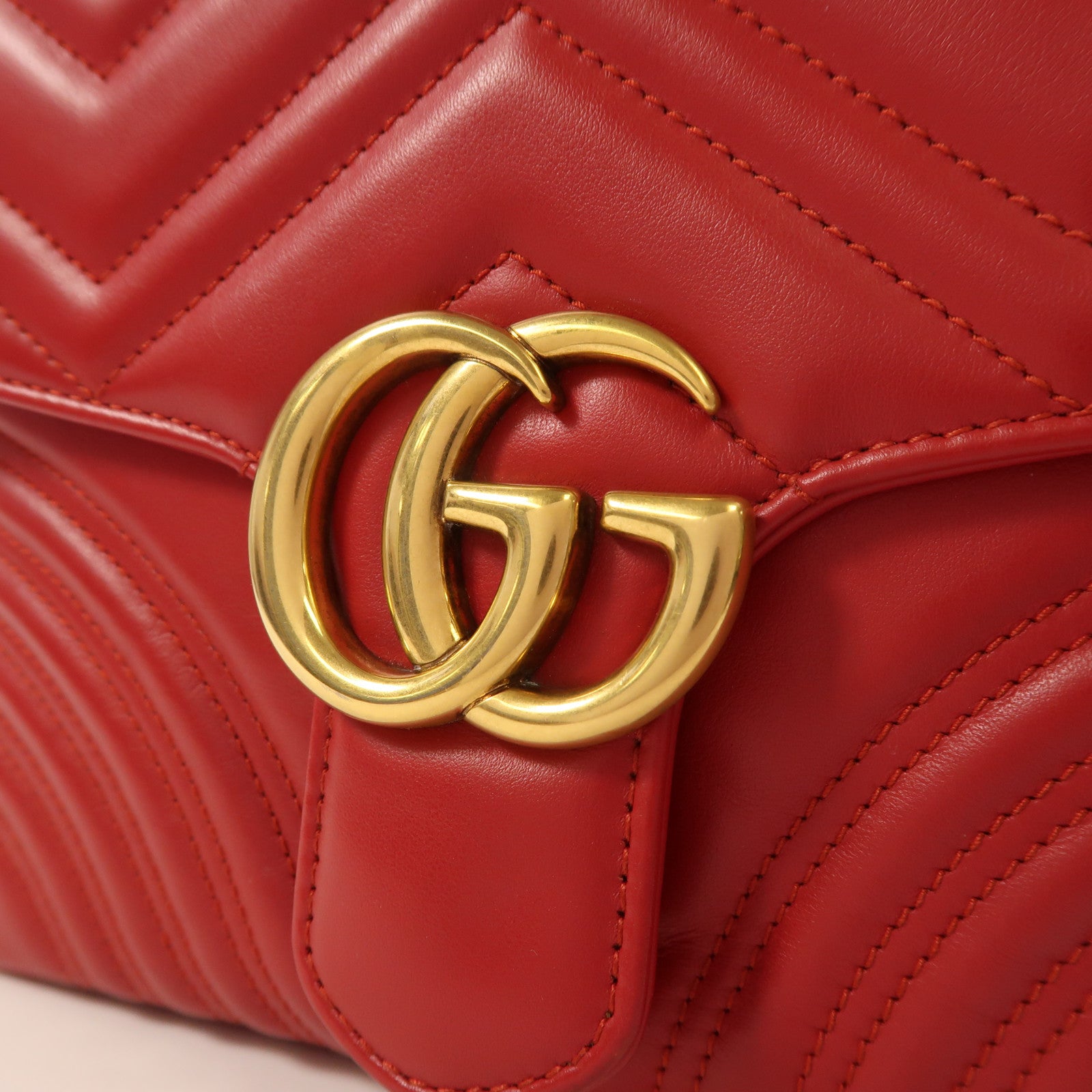 GUCCI 牛皮皮革GG Marmont金扣手挽肩背兩用袋