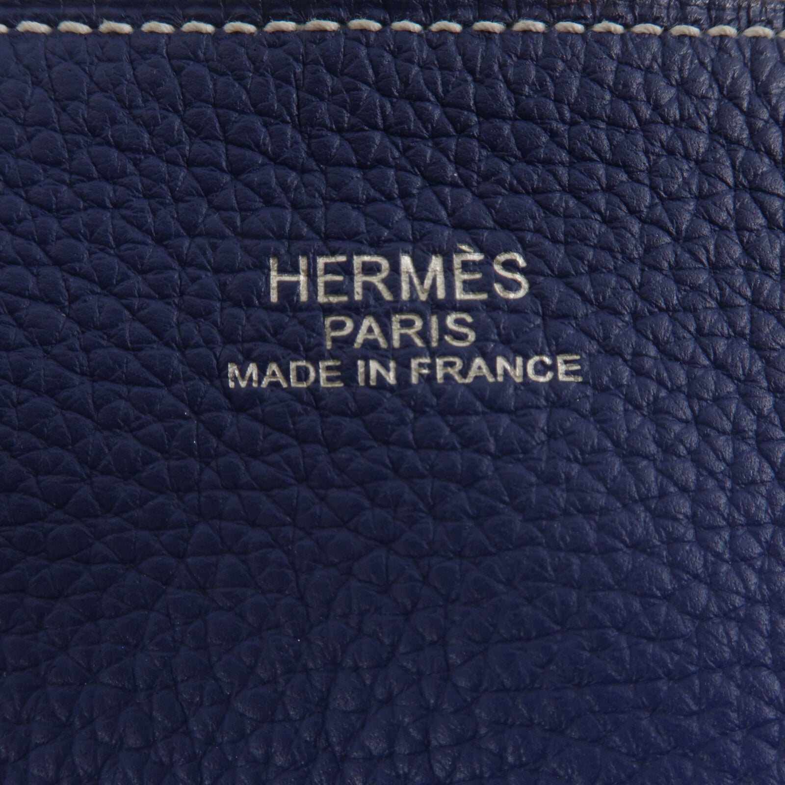 HERMES Clemence皮革Double Sens肩背袋Bleu Nuit/Bleu Izmir