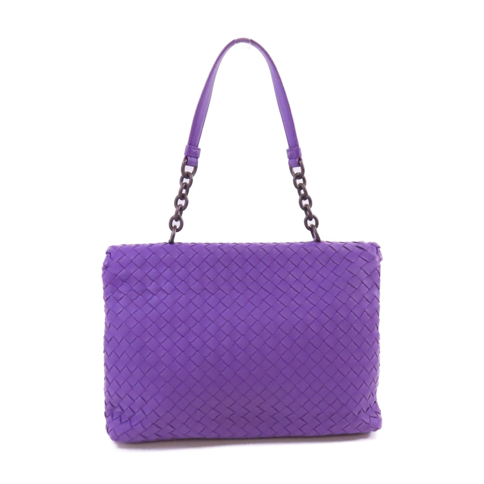 BOTTEGA VENETA 織紋皮革Olimpia鏈帶手挽袋
