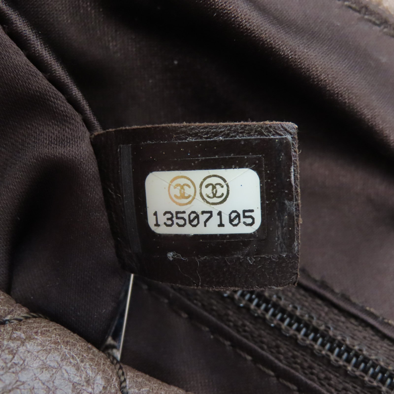 CHANEL 菱格牛皮皮革Shoulder Bag銀扣肩背袋啡色