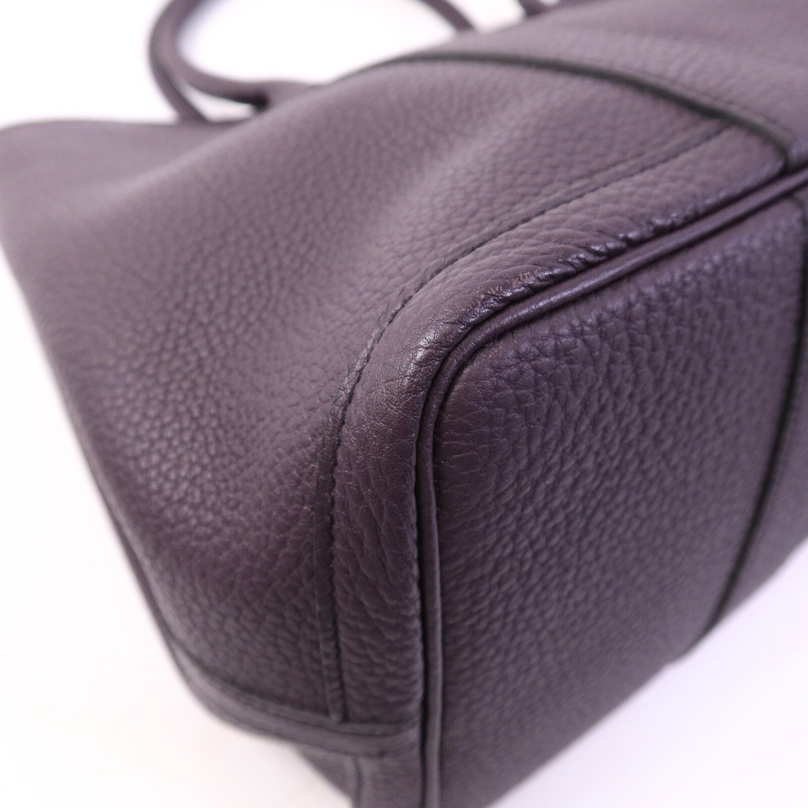 HERMES Negonda皮革Garden Party PM手挽袋Aubergine