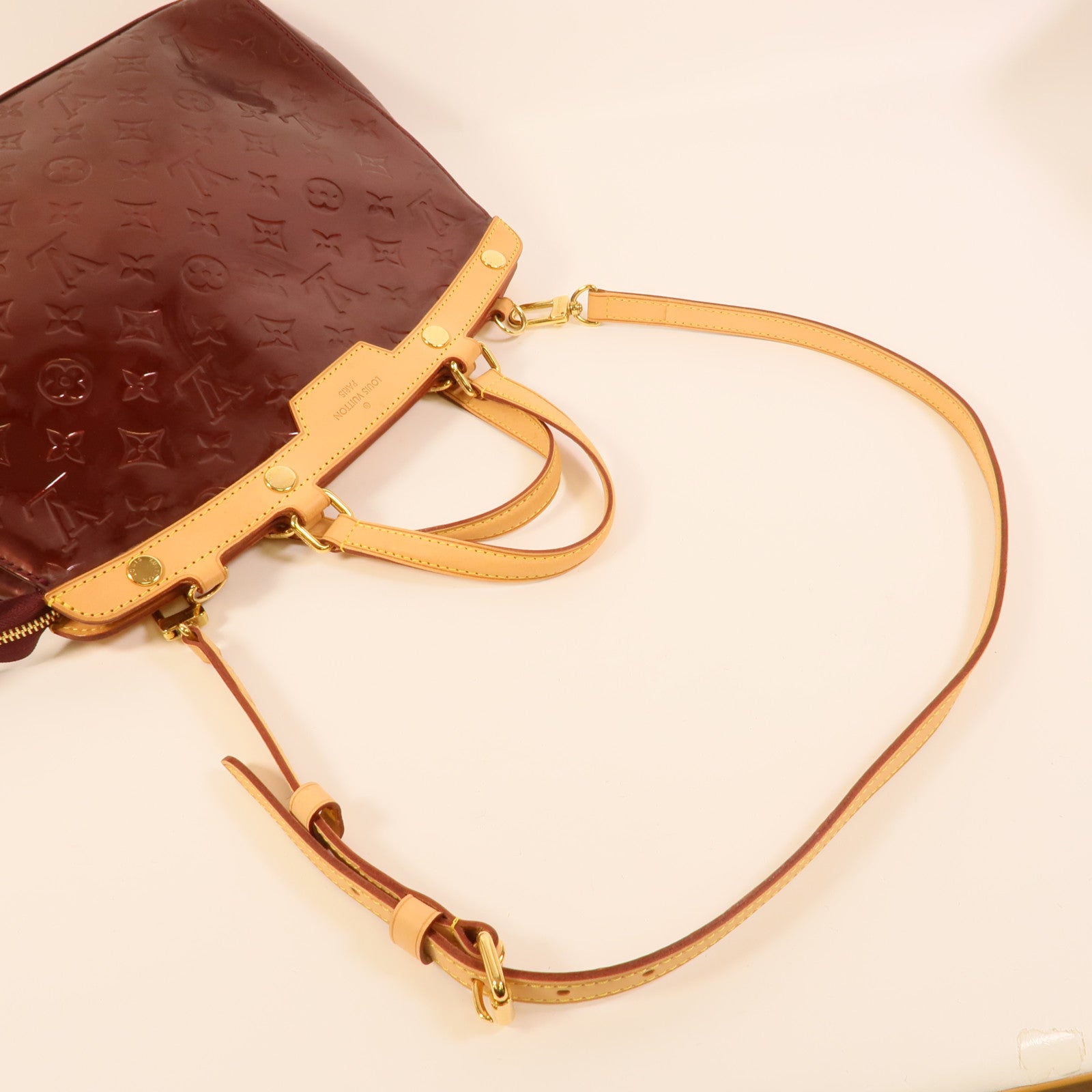 LOUIS VUITTON Vernis Brea GM金扣手挽肩背兩用袋