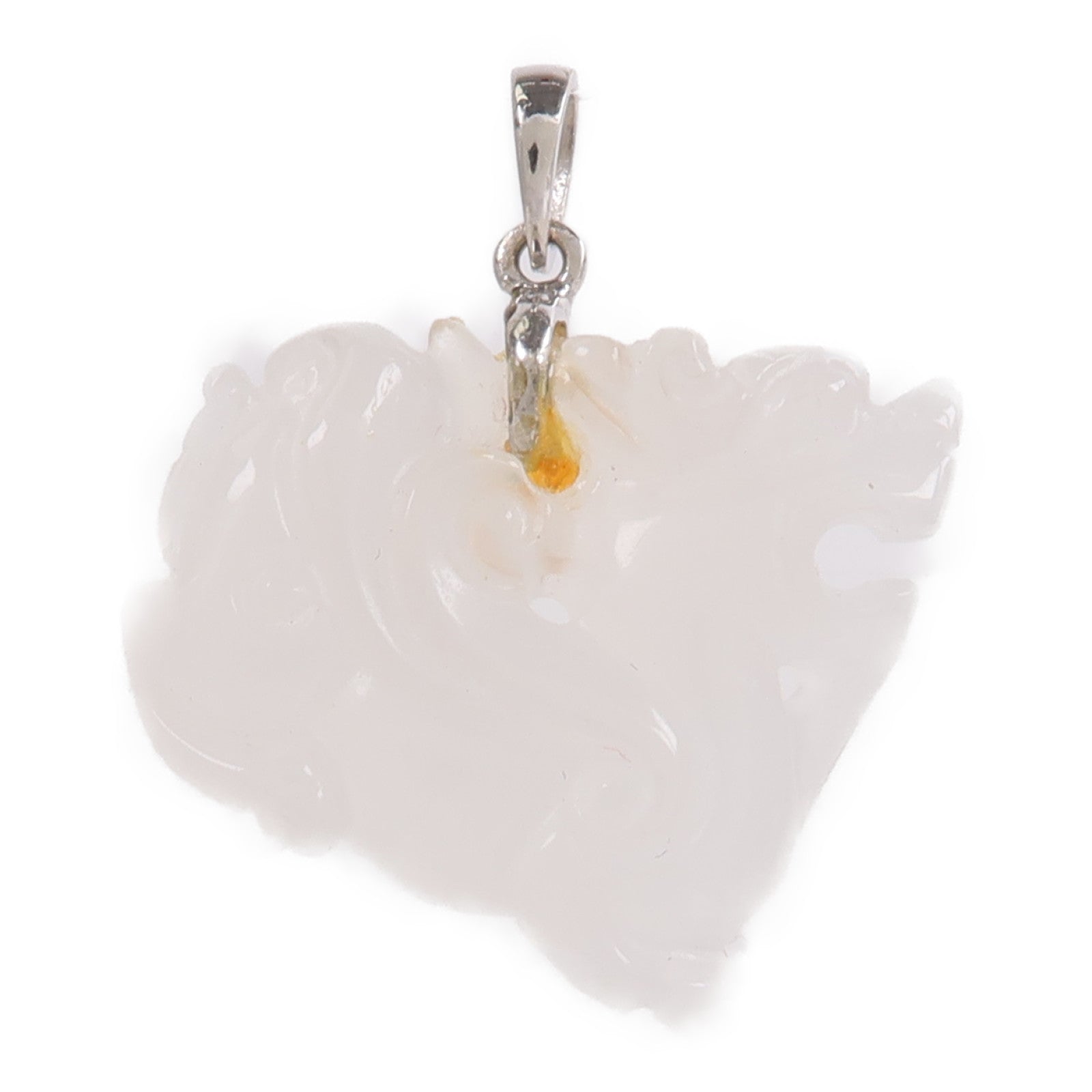 JEWELRY 18K白金Nephrite Pendant Top軟玉吊墜