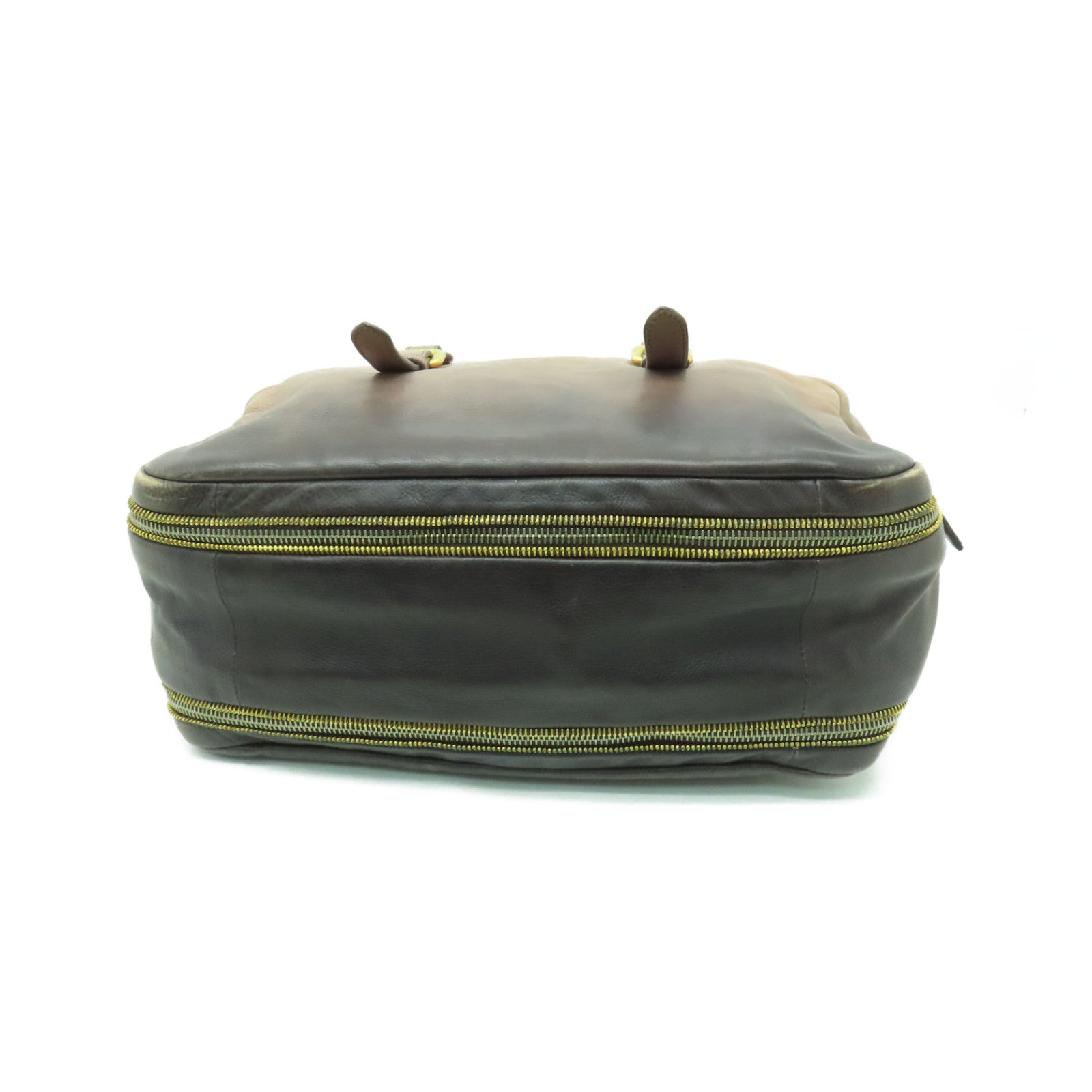 PRADA 【清倉大減價】牛皮皮革2way Shoulder Bag金扣手拿包米色/灰色