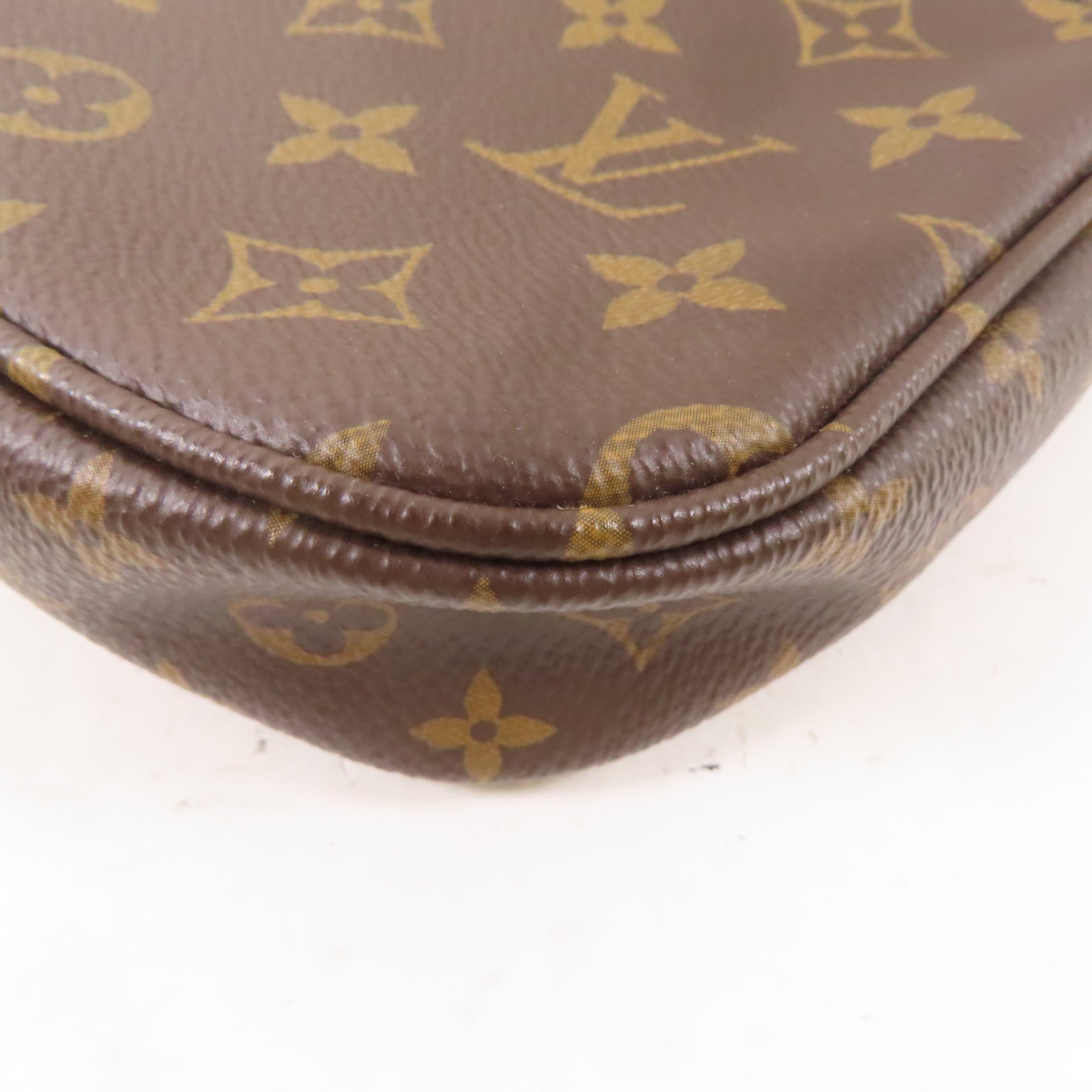 LOUIS VUITTON Monogram Multi Pochette Accessoires金扣手挽肩背兩用袋啡色