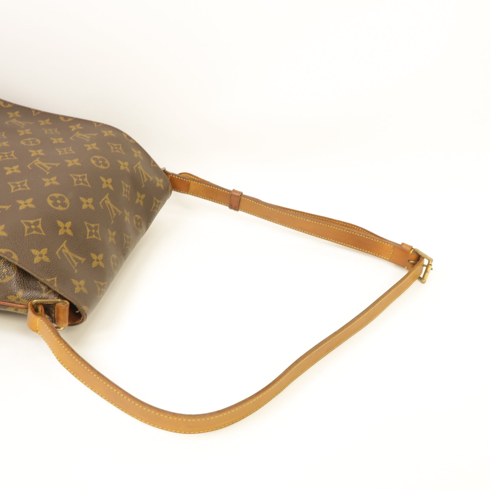 LOUIS VUITTON Monogram Musette金扣肩背袋棕色