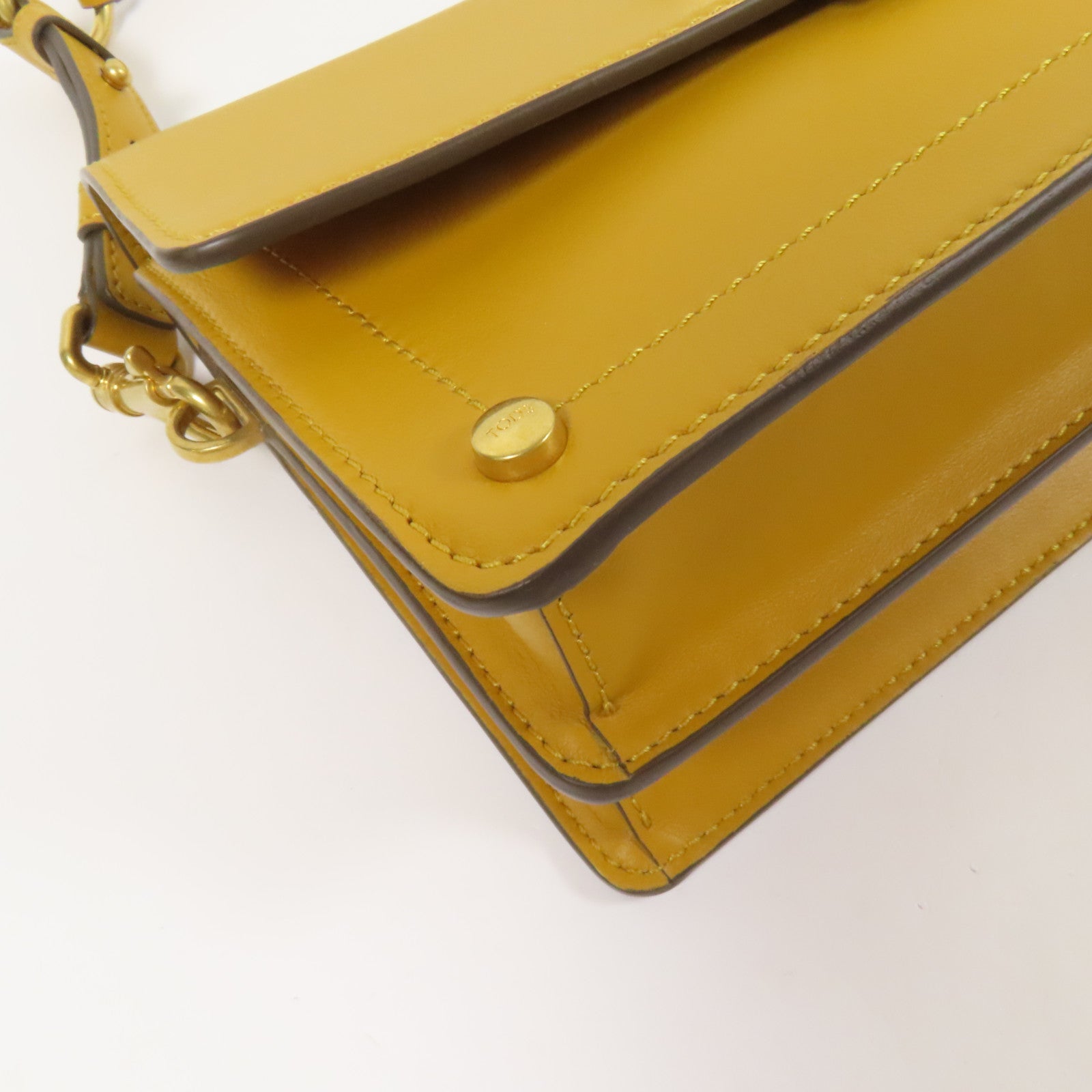 TOD'S 牛皮皮革Timeless金扣手挽肩背兩用袋