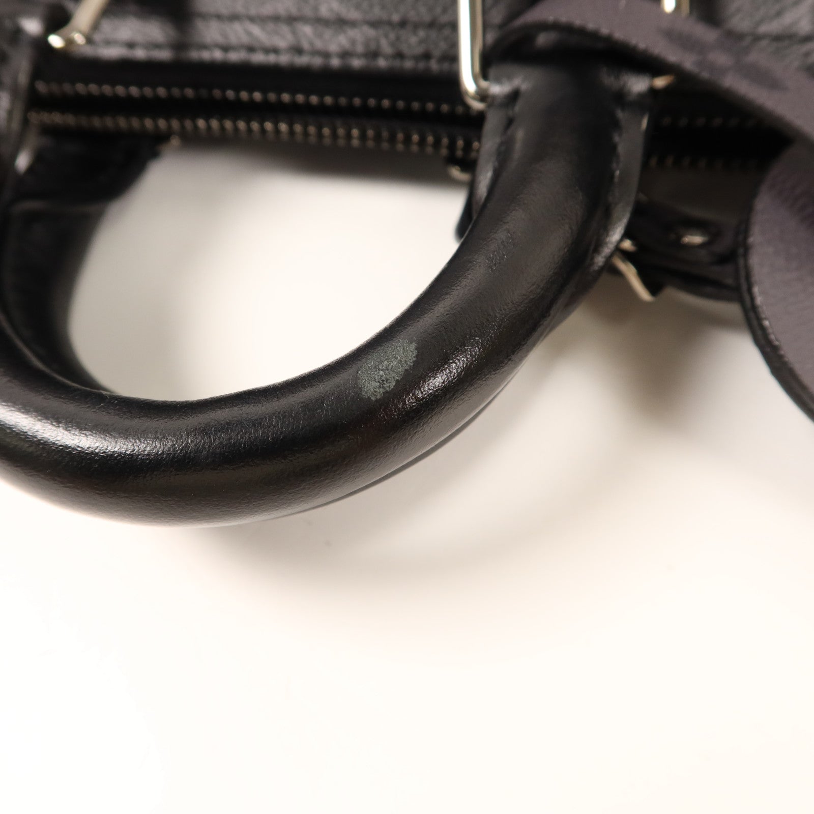 LOUIS VUITTON Monogram Eclipse Keepall Bandouliere 25銀扣手挽肩背兩用袋