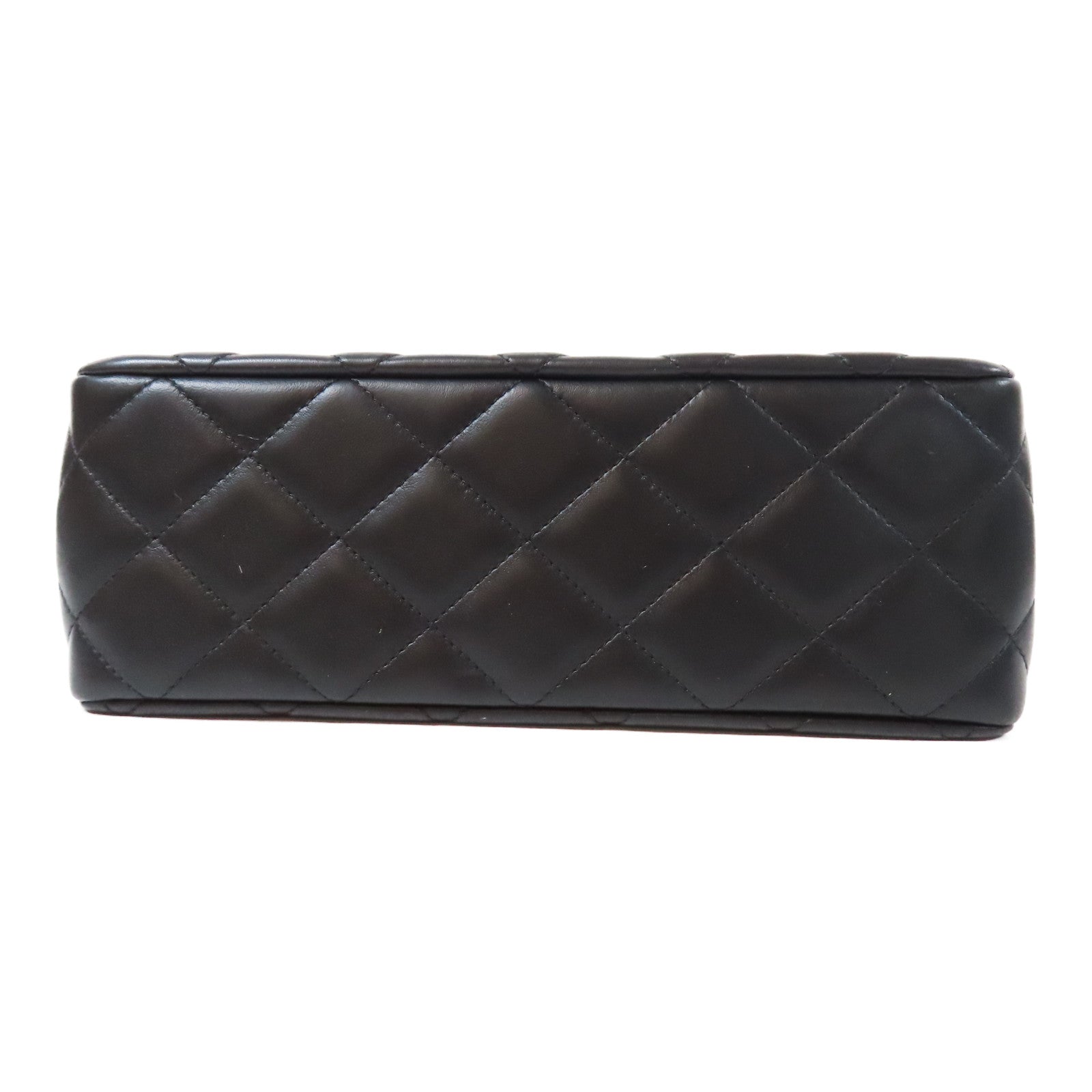 CHANEL 【激減優惠】菱格羊皮皮革Top Handle Flap金扣鏈帶手挽肩背兩用袋黑色