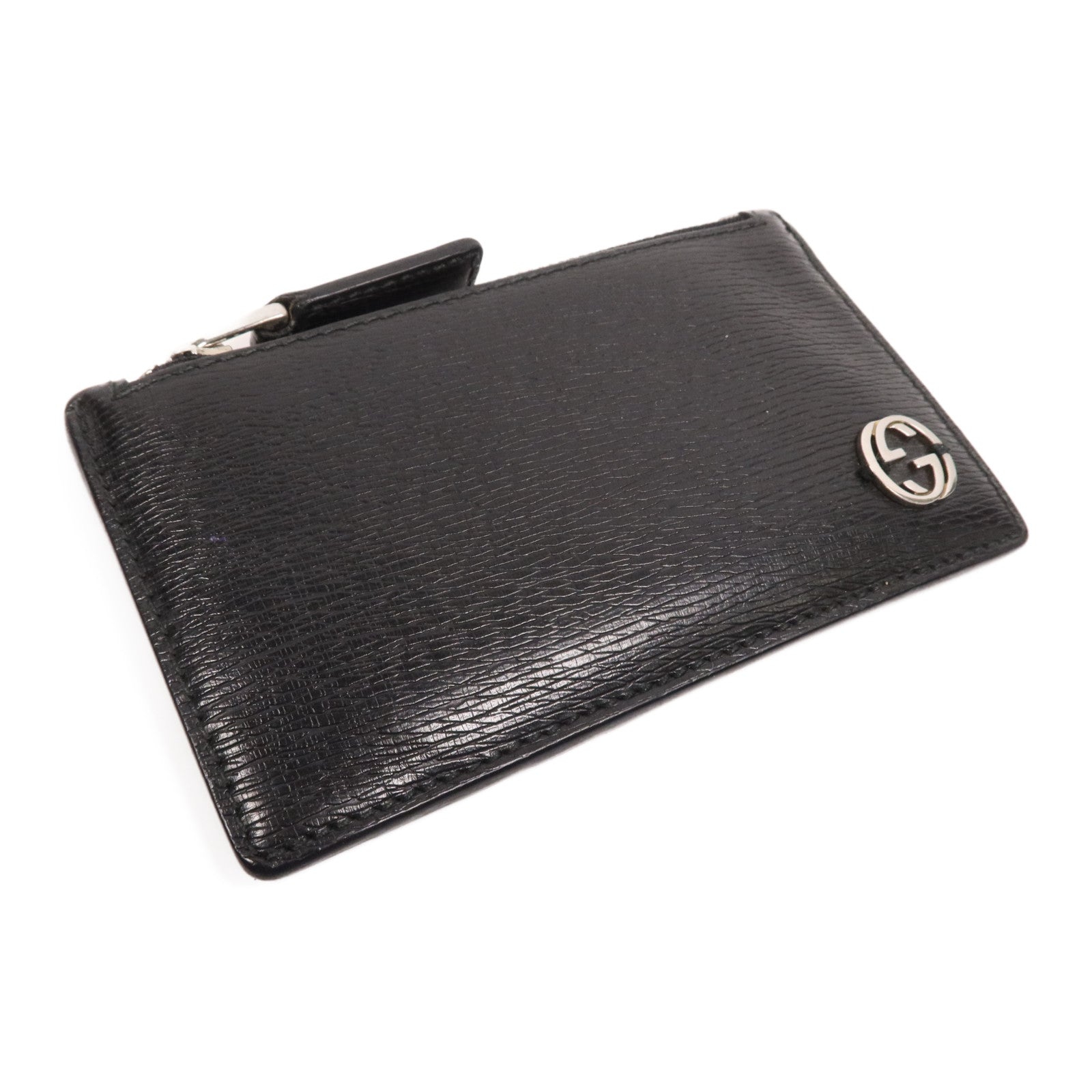 GUCCI 牛皮皮革Card Case銀扣卡片套