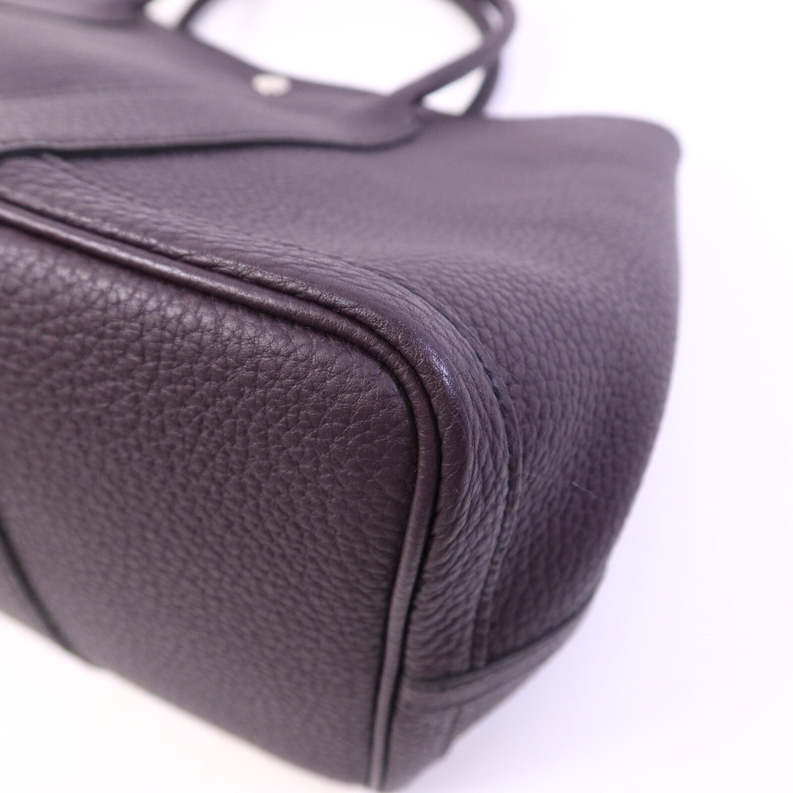 HERMES Negonda皮革Garden Party PM手挽袋Aubergine