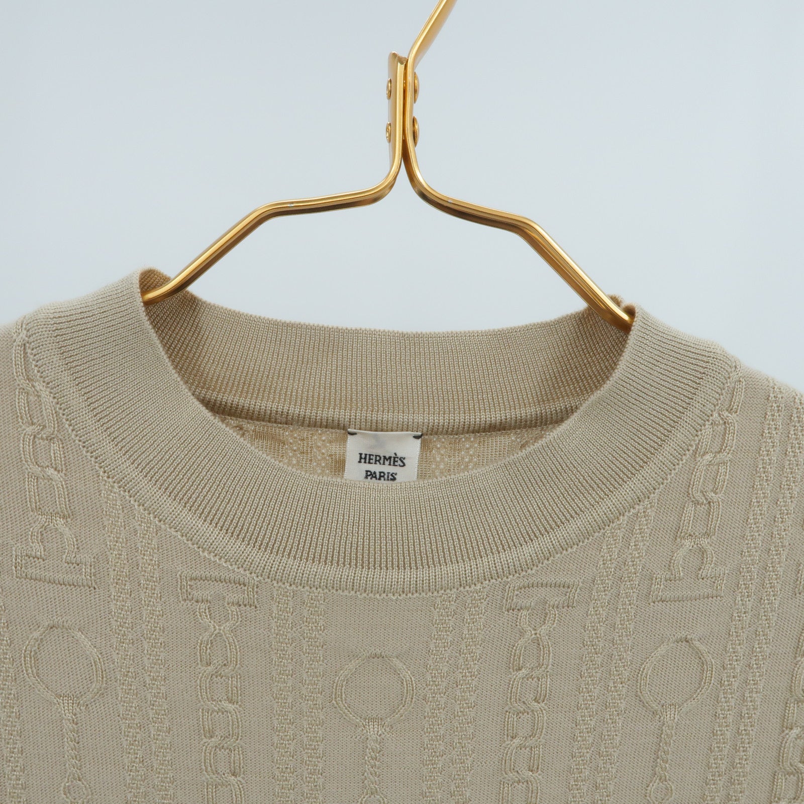 HERMES Viskose/Wool Effet Kaleidoscope Short Knitwear針織