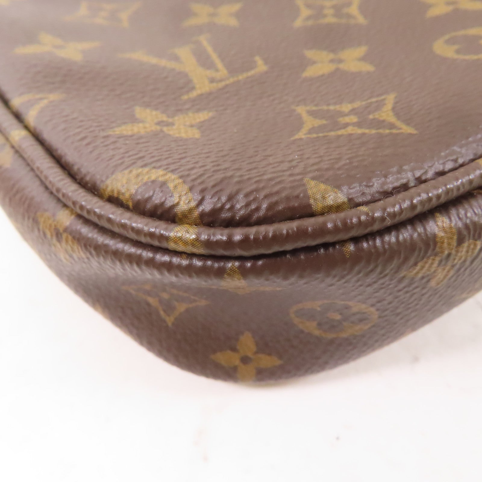 LOUIS VUITTON Monogram Multi Pochette Accessoires金扣手挽肩背兩用袋啡色