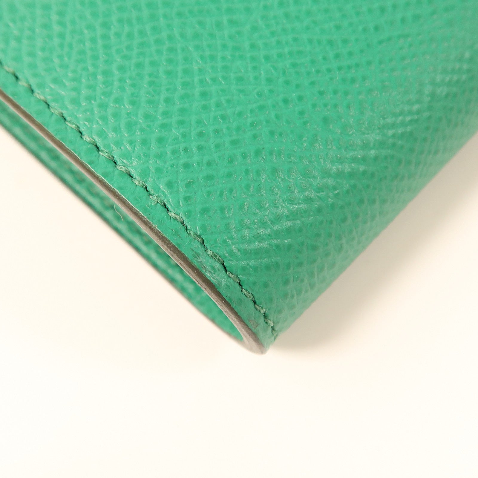 HERMES Epsom/鱷魚皮革Kelly To Go銀扣手挽袋U6 Vert Jade