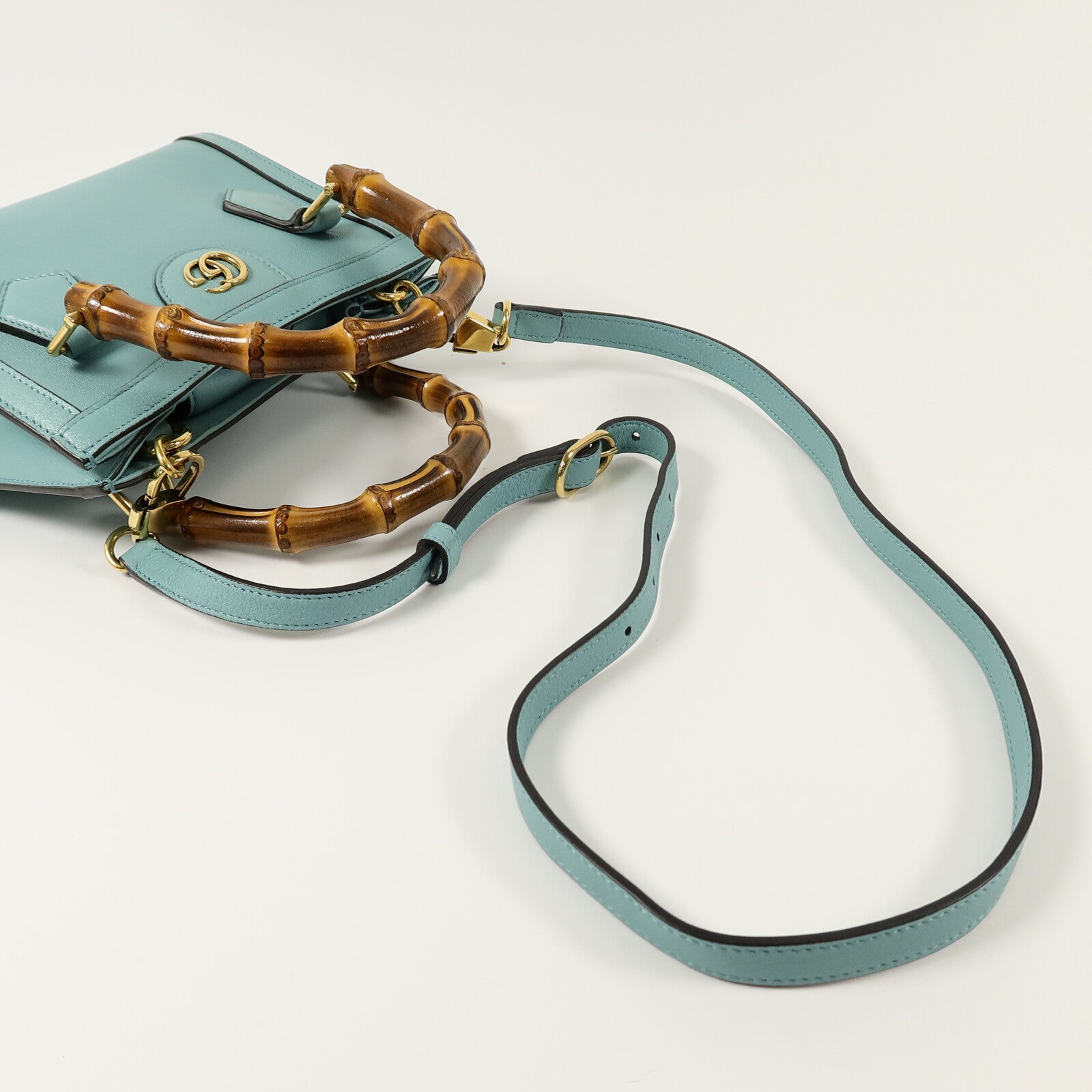 GUCCI 牛皮皮革Mini Diana手挽肩背兩用袋