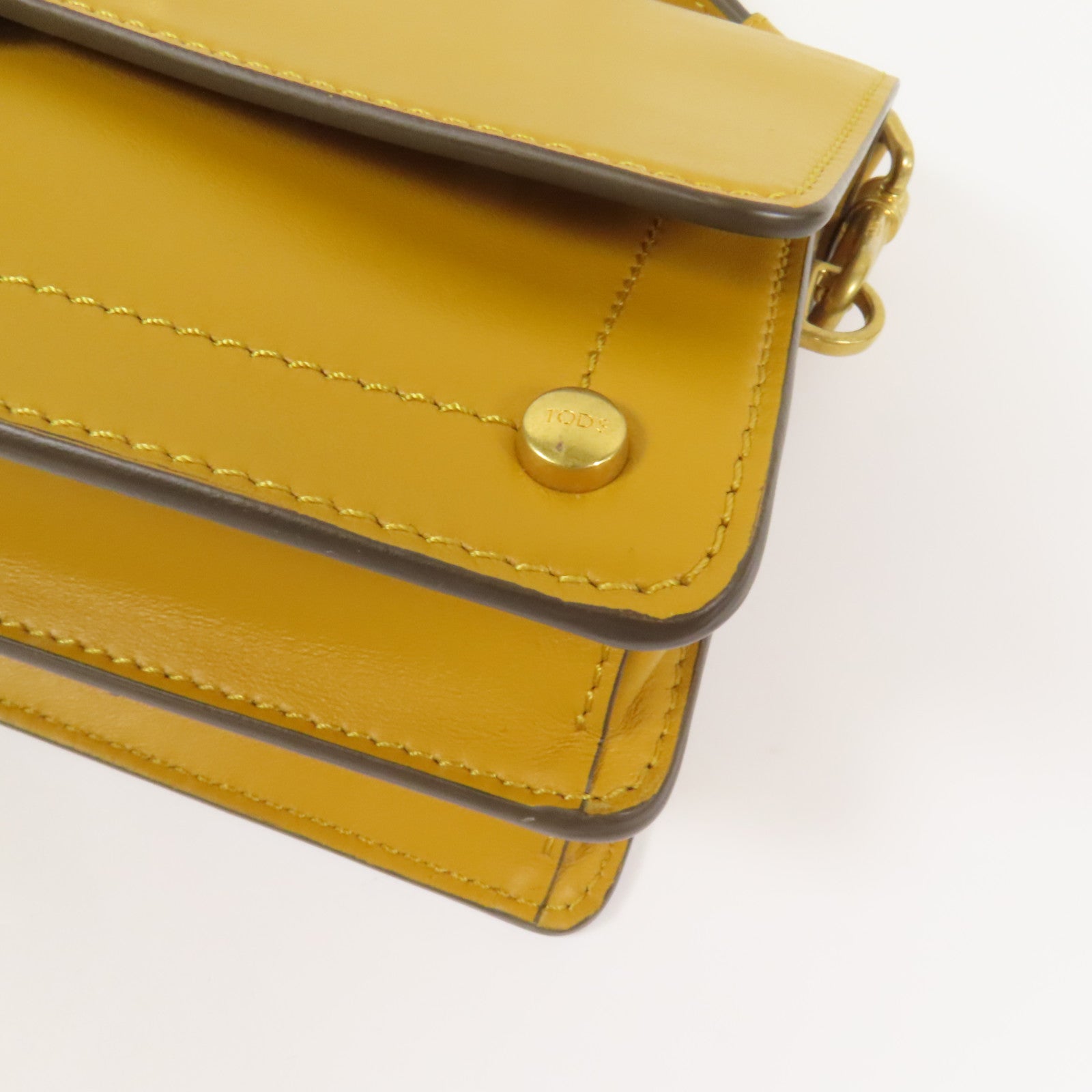 TOD'S 牛皮皮革Timeless金扣手挽肩背兩用袋