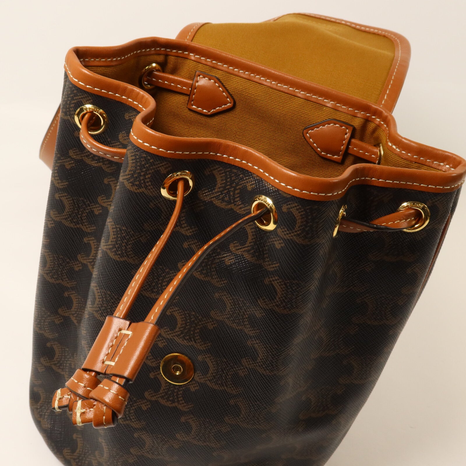 CELINE 塗層帆布Mini Backpack Folco背包