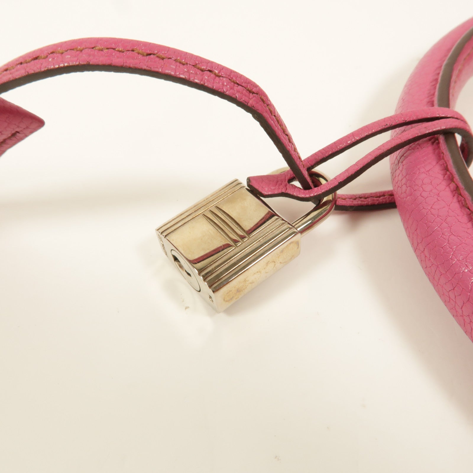 HERMES Chevre皮革Kelly 32手挽肩背兩用袋Fuchsia