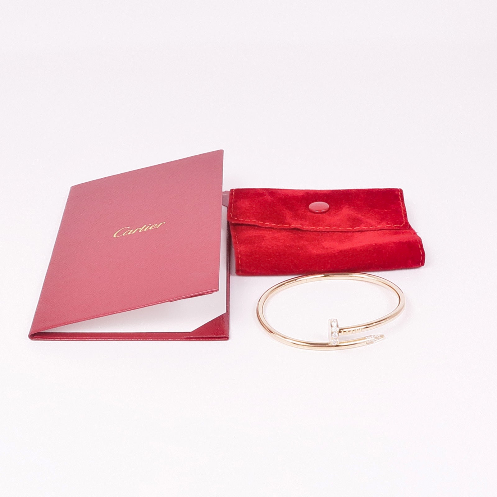 CARTIER 18K玫瑰金Juste Un Clou Bracelet鑽石手鐲Cartier#17