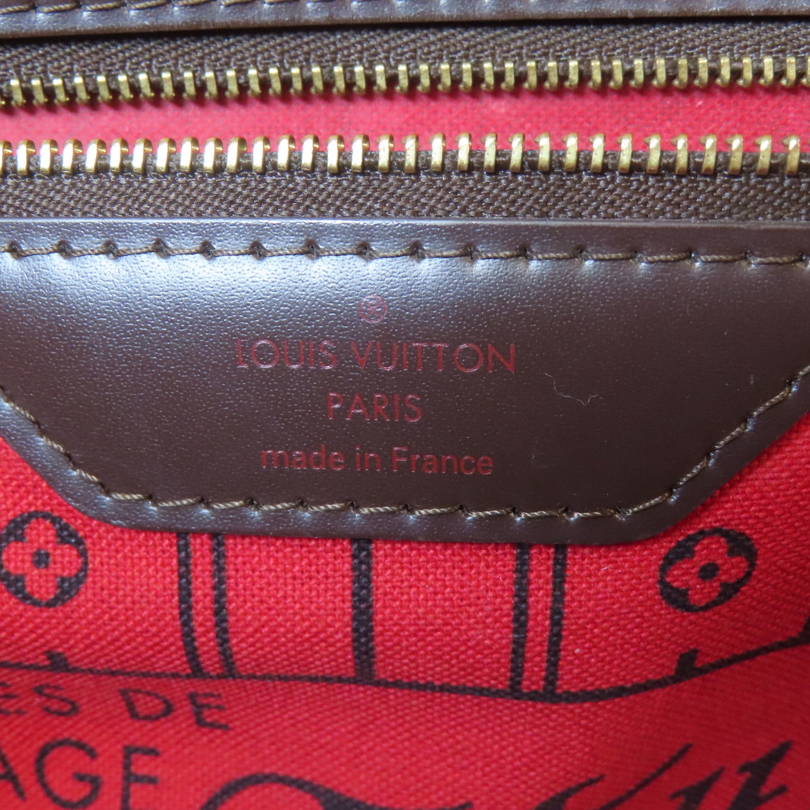 LOUIS VUITTON Damier Neverfull GM Tote Bag手挽袋Ebene