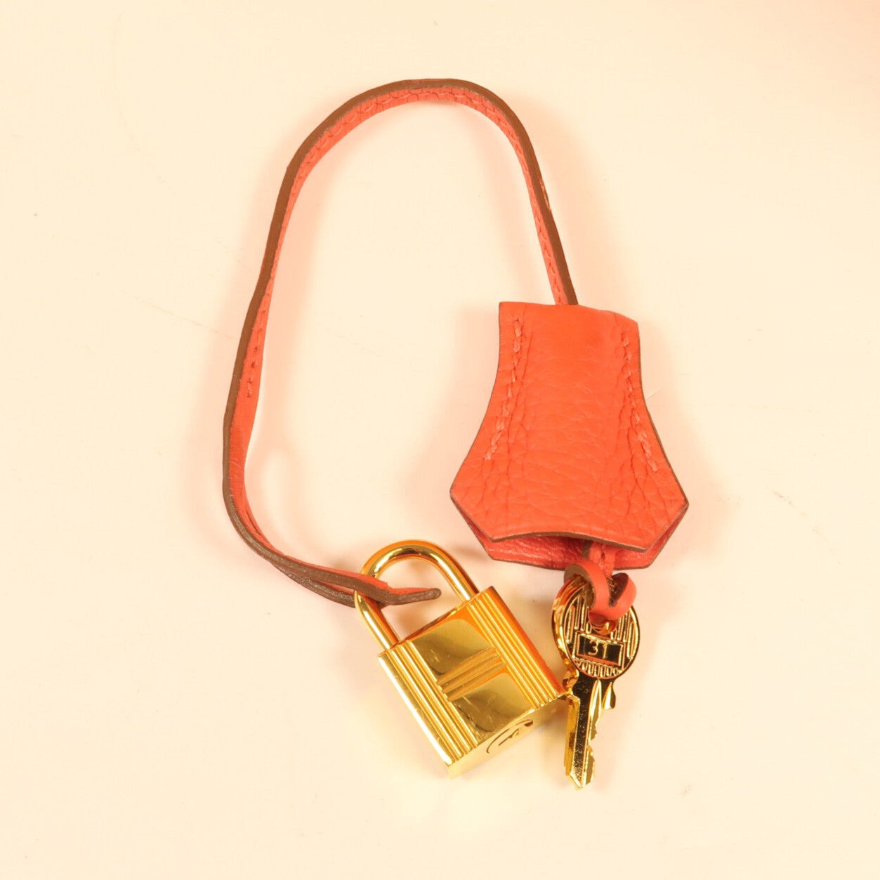 HERMES Clemence皮革Birkin 30金扣手挽袋Rouge Pivoine