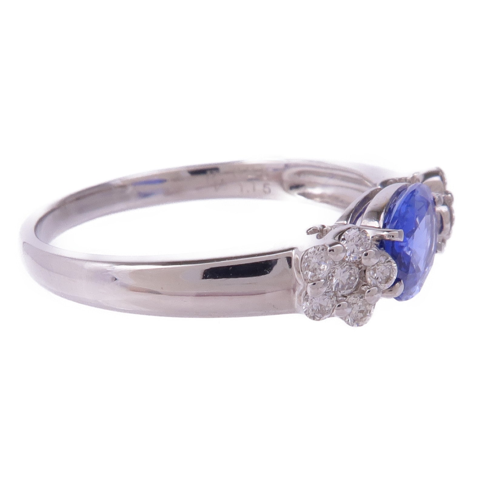 Ponte Vecchio 【激減優惠】18K白金Sapphire Diamond Ring藍寶石/鑽石戒指US#8.5
