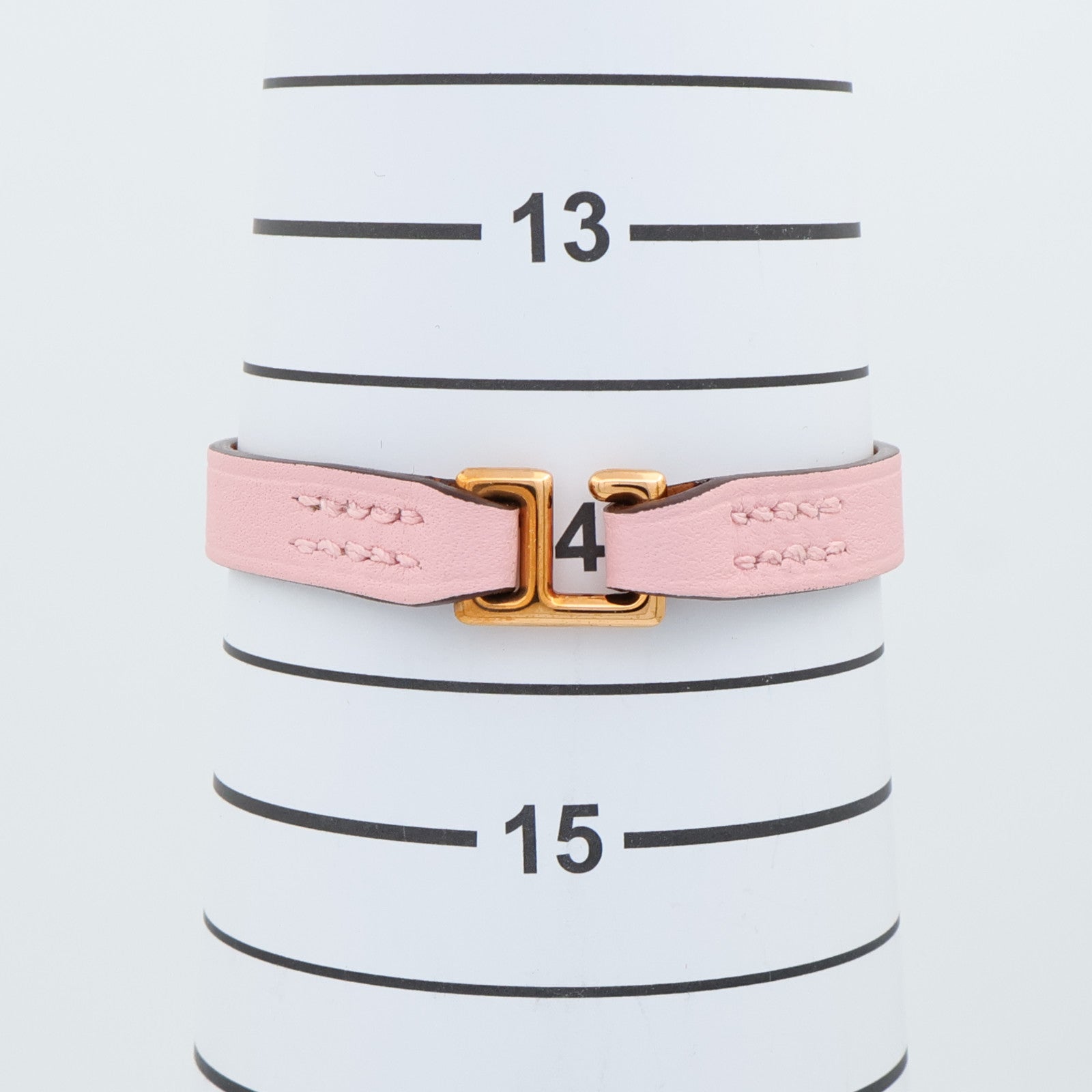 HERMES Swift皮革Rivale Tour Bracelet手鏈Rose Sakura