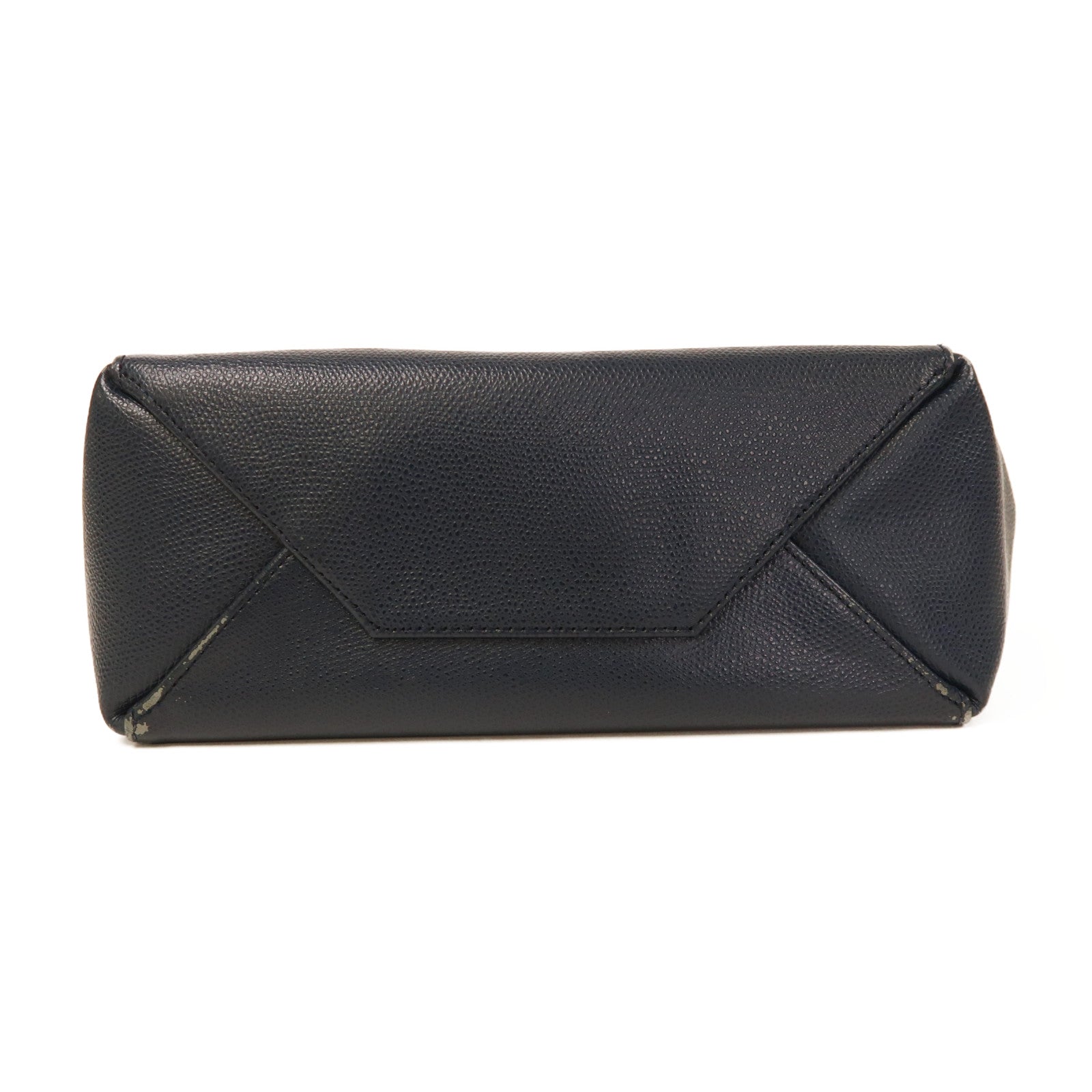 CELINE 牛皮皮革Tote Bag金扣手挽肩背兩用袋米色/藍色