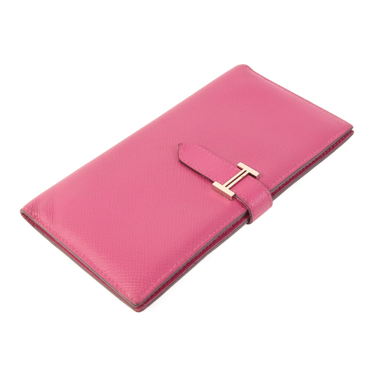HERMES 【激減優惠】Epsom皮革Bearn Long Wallet銀扣長錢包