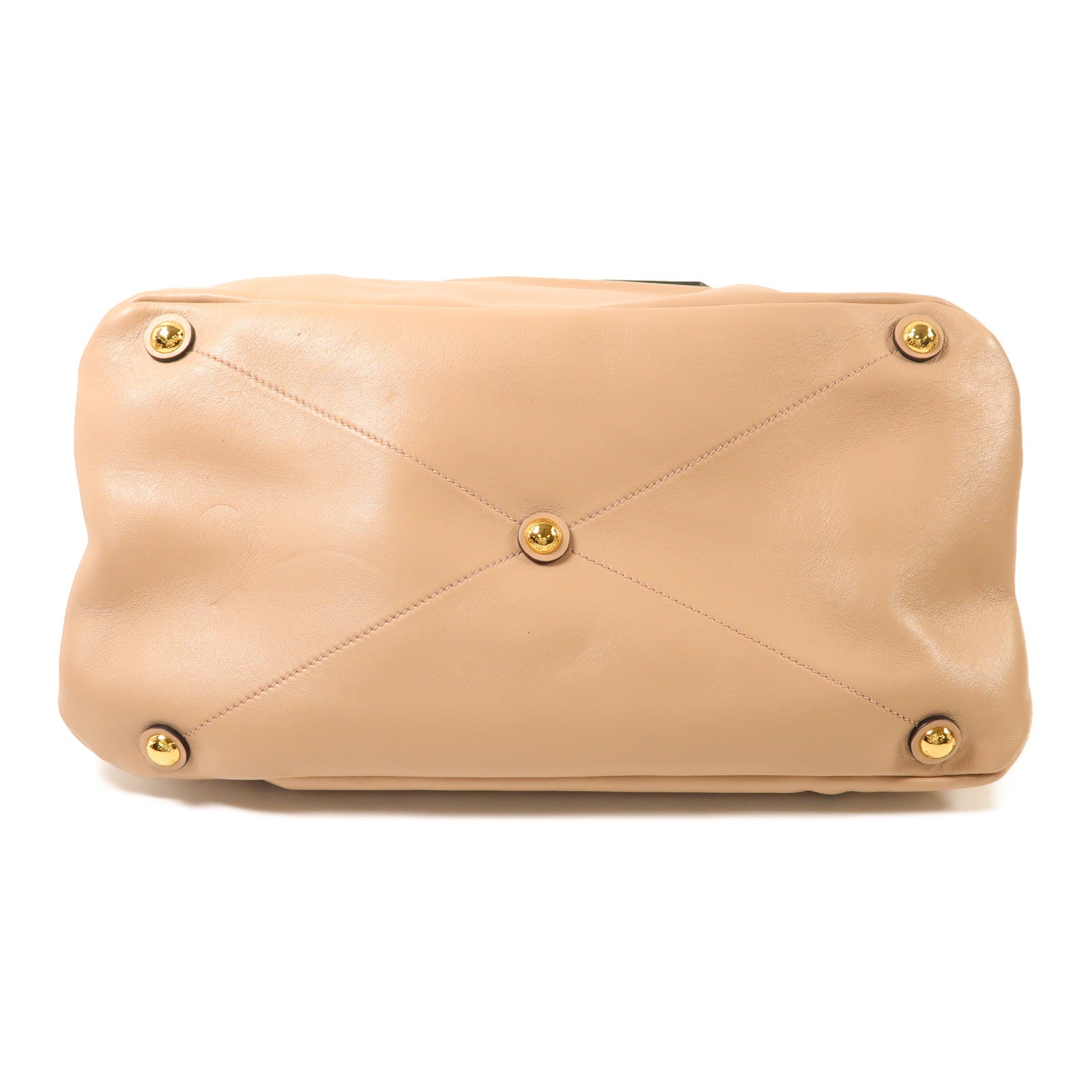 Miu Miu 【激減優惠】牛皮皮革2 Way Shoulder金扣手挽肩背兩用袋