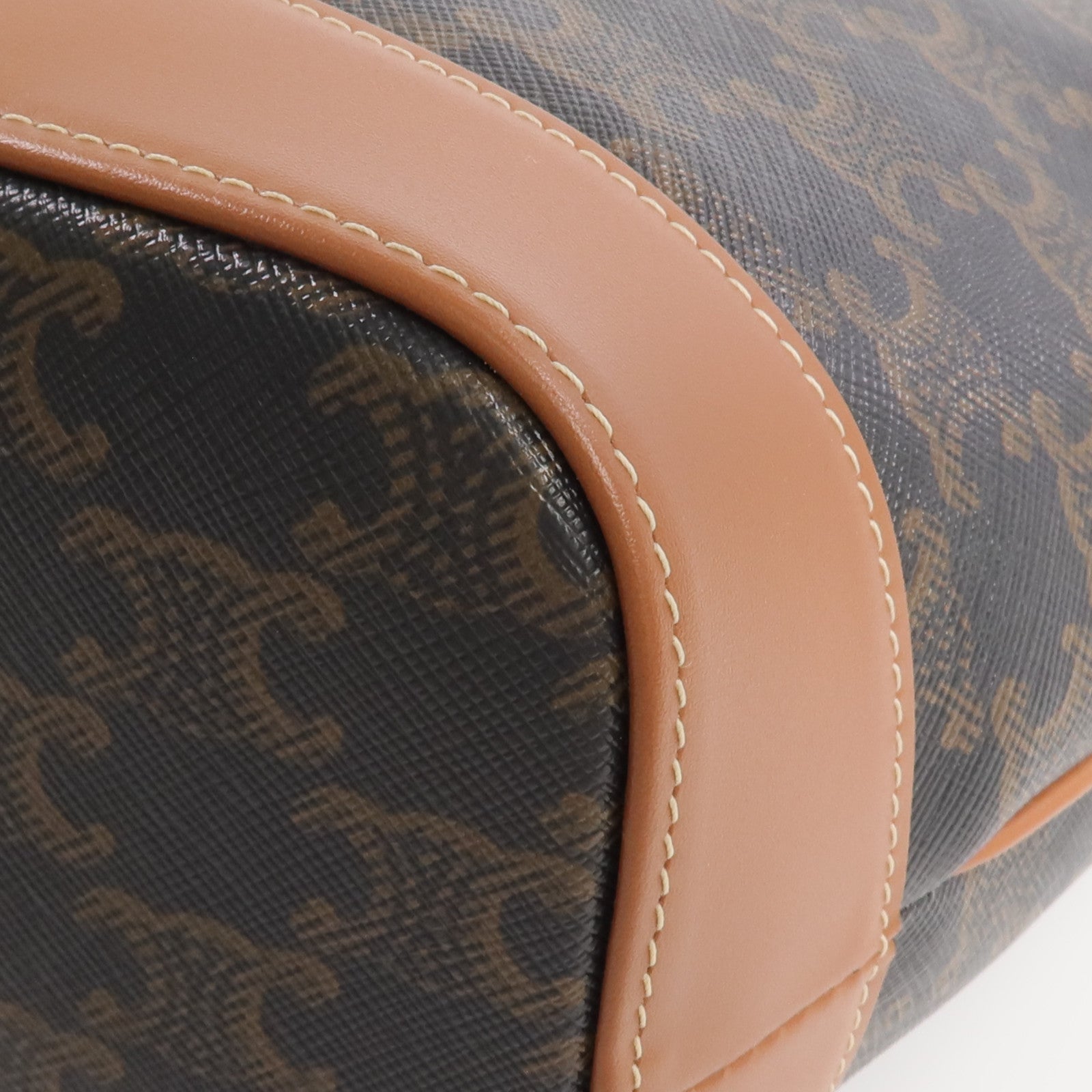 CELINE 塗層帆布Triomphe Bucket金扣肩背袋