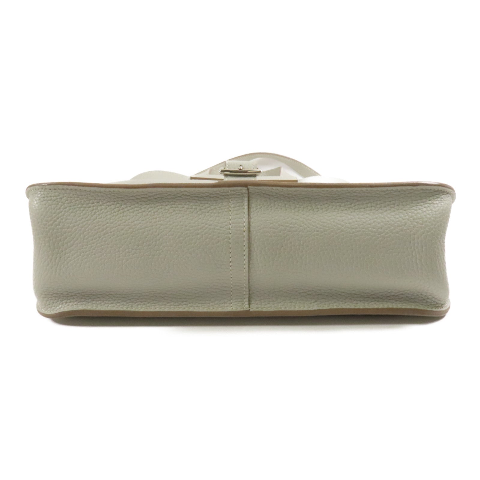 HERMES Clemence皮革Halzan 31銀扣手挽肩背兩用袋Gris Perle