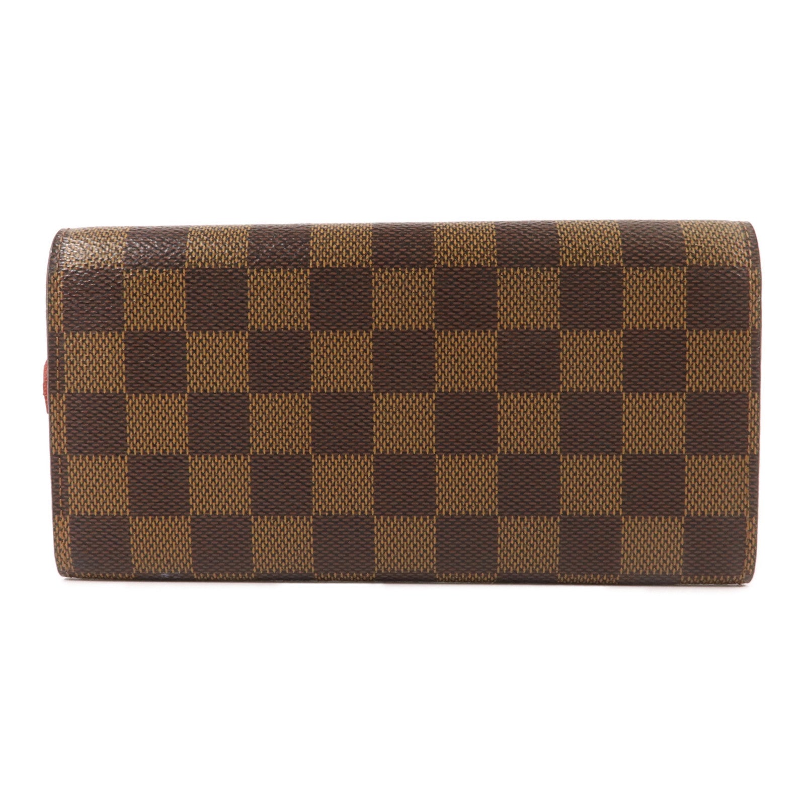 LOUIS VUITTON Damier Portefeuille Emilie Long Wallet金扣長錢包