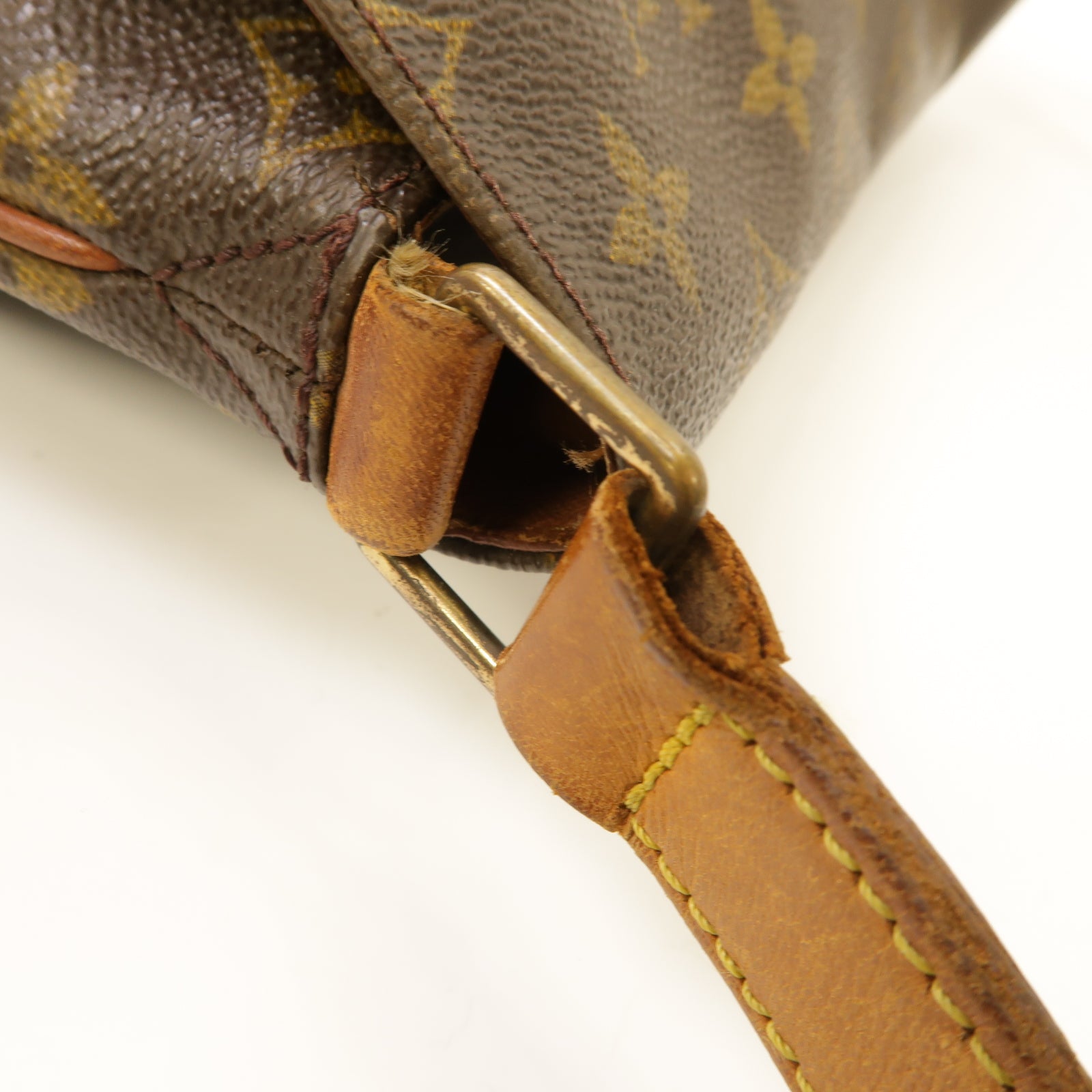 LOUIS VUITTON Monogram Musette金扣肩背袋棕色