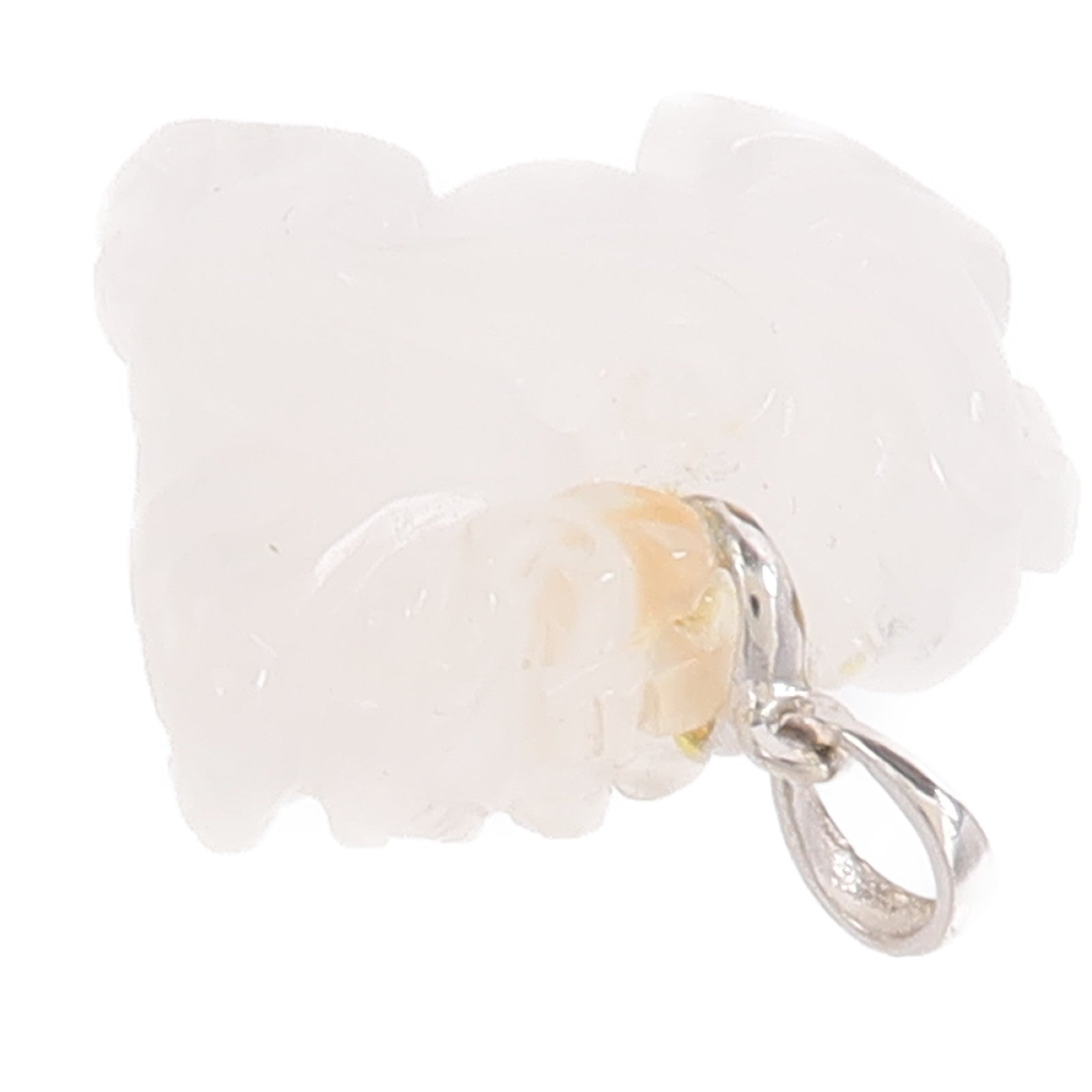 JEWELRY 18K白金Nephrite Pendant Top軟玉吊墜
