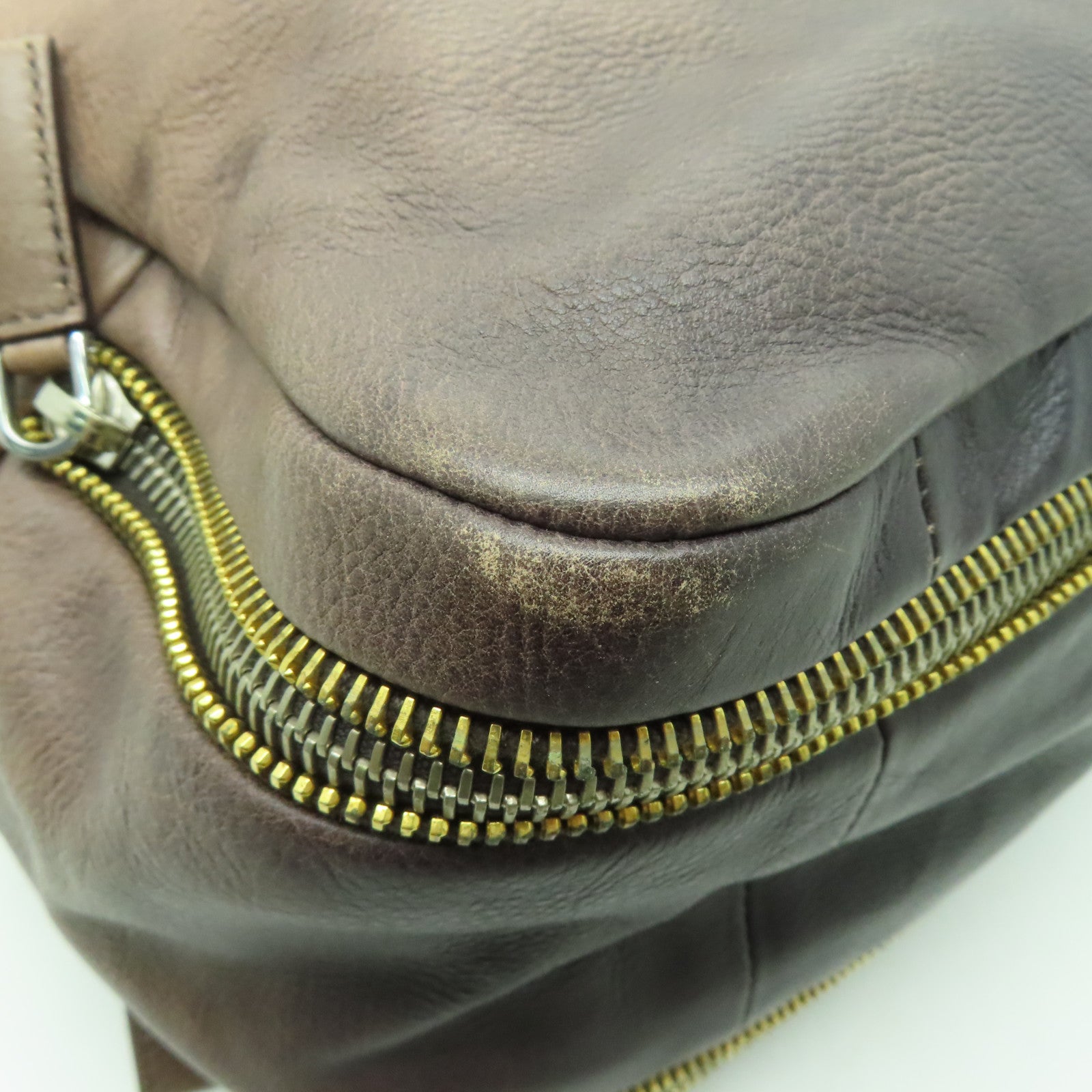 PRADA 【清倉大減價】牛皮皮革2way Shoulder Bag金扣手拿包米色/灰色