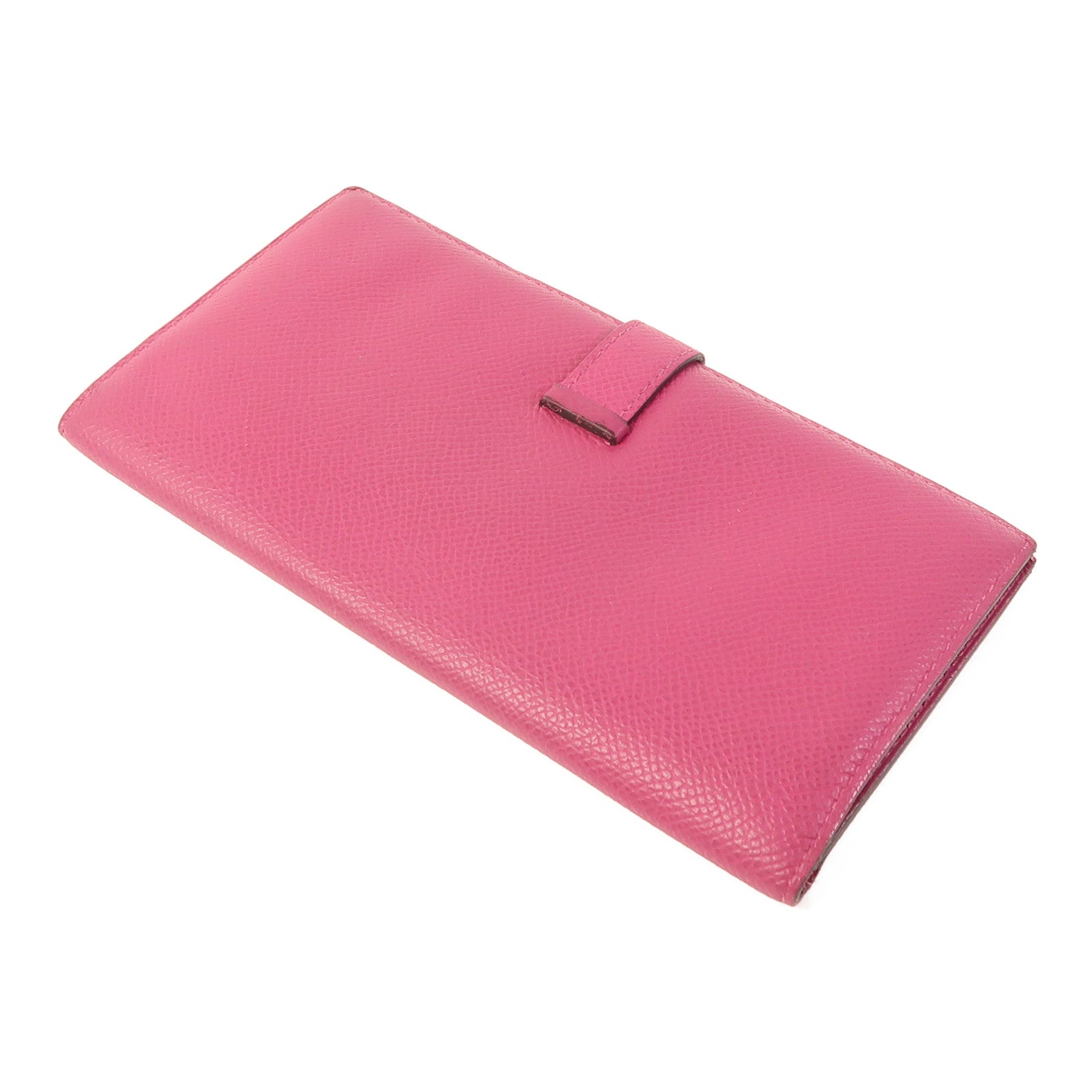 HERMES 【激減優惠】Epsom皮革Bearn Long Wallet銀扣長錢包