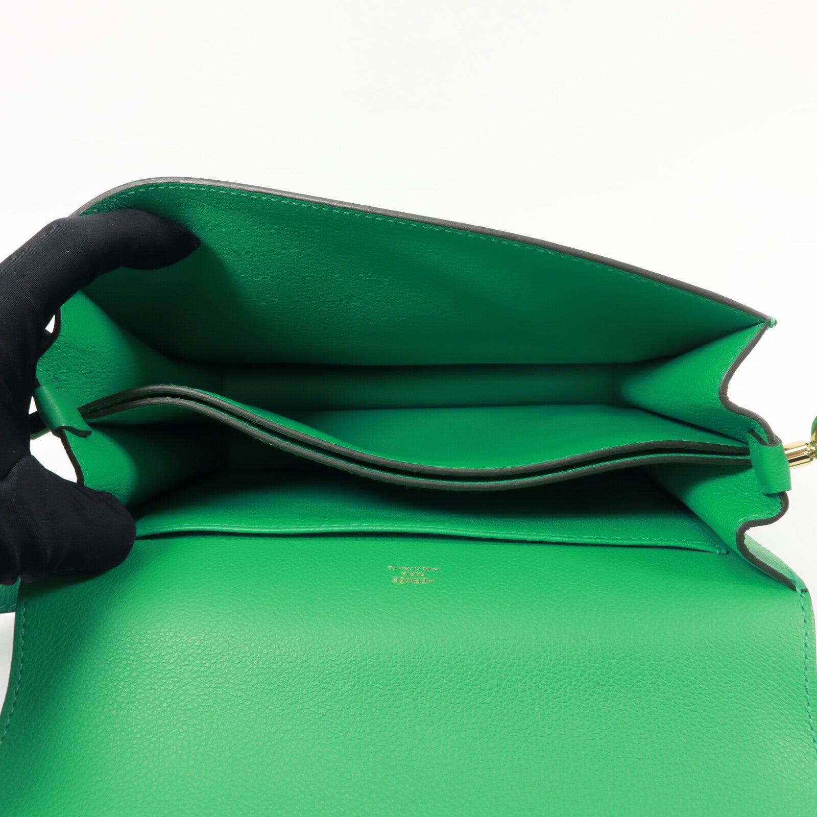 HERMES Evercolor皮革Roulis 23肩背袋Menthe
